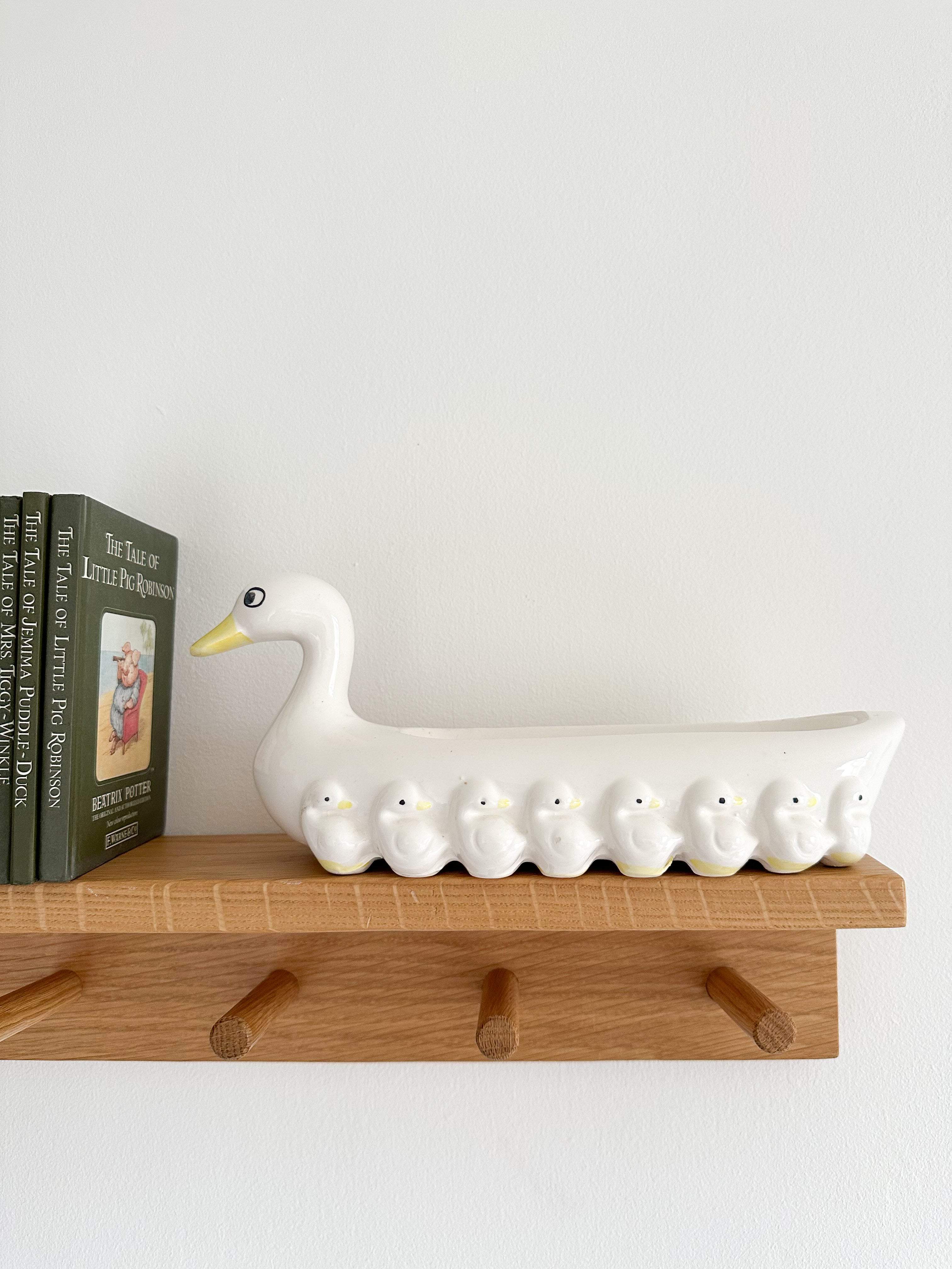 Vintage 1980s ceramic Easter ducks display dish, by Fitz & Floyd - Moppet