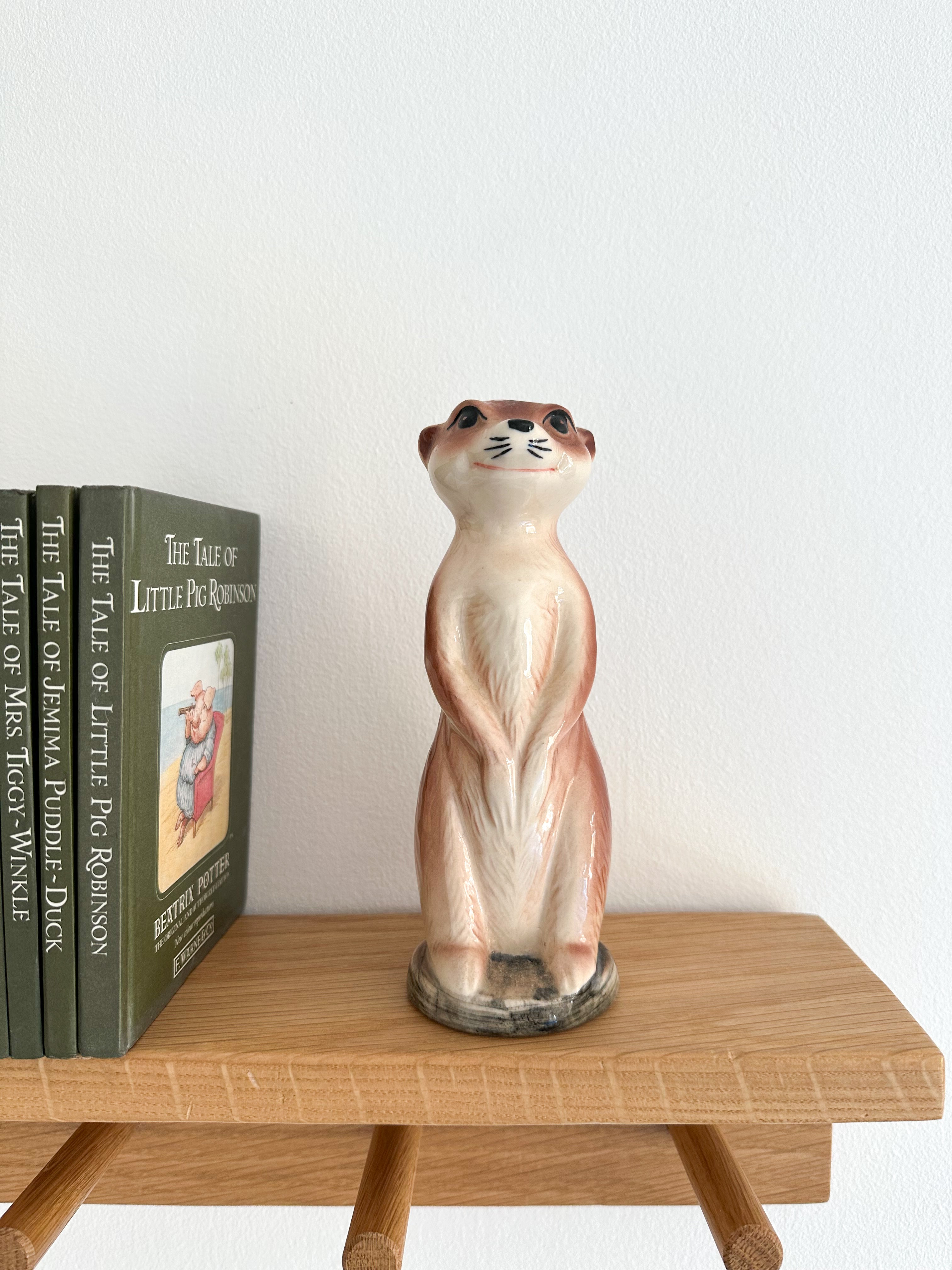 Vintage ceramic meerkat piggy bank or money box - Moppet