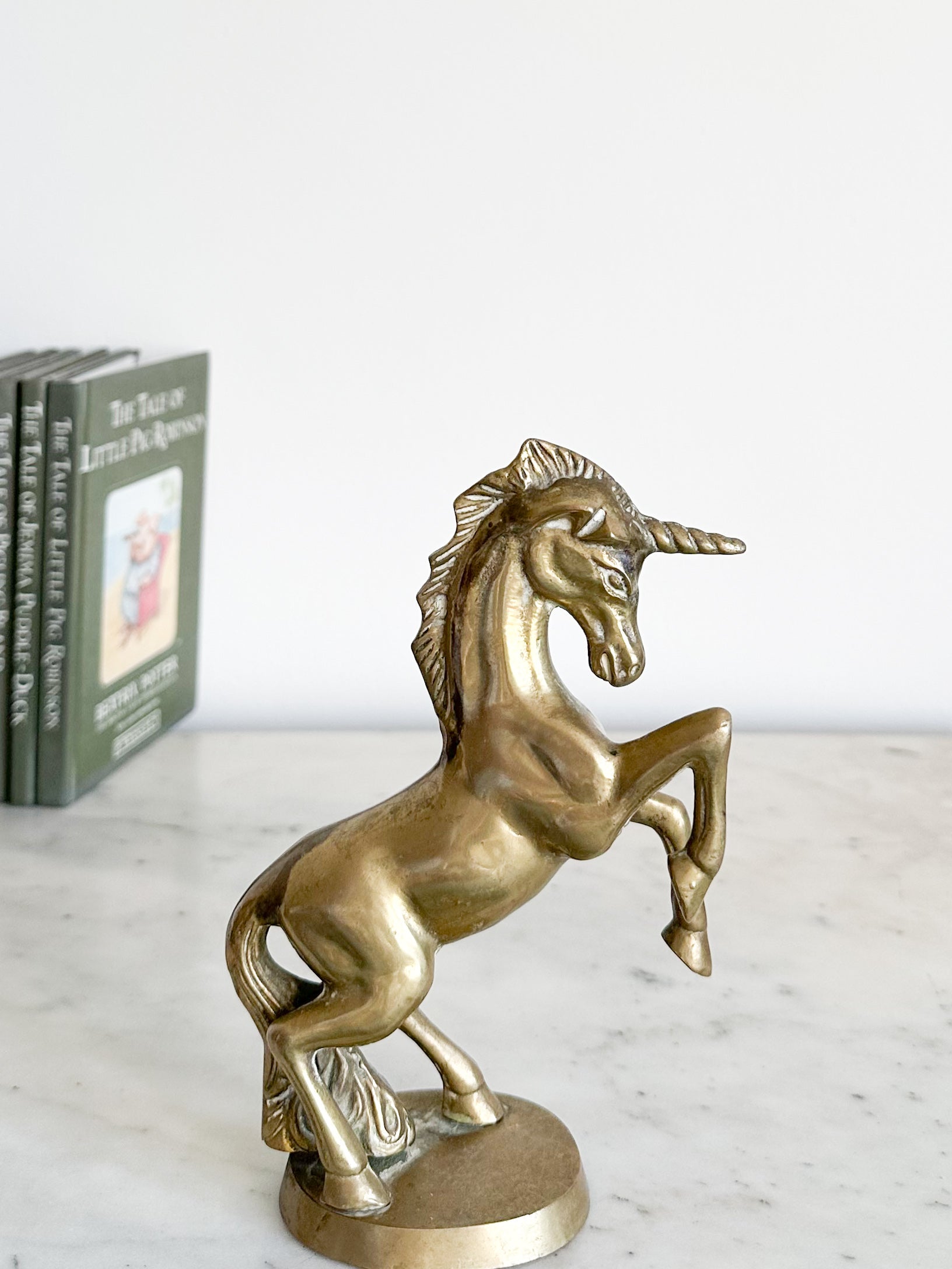 Vintage brass unicorn