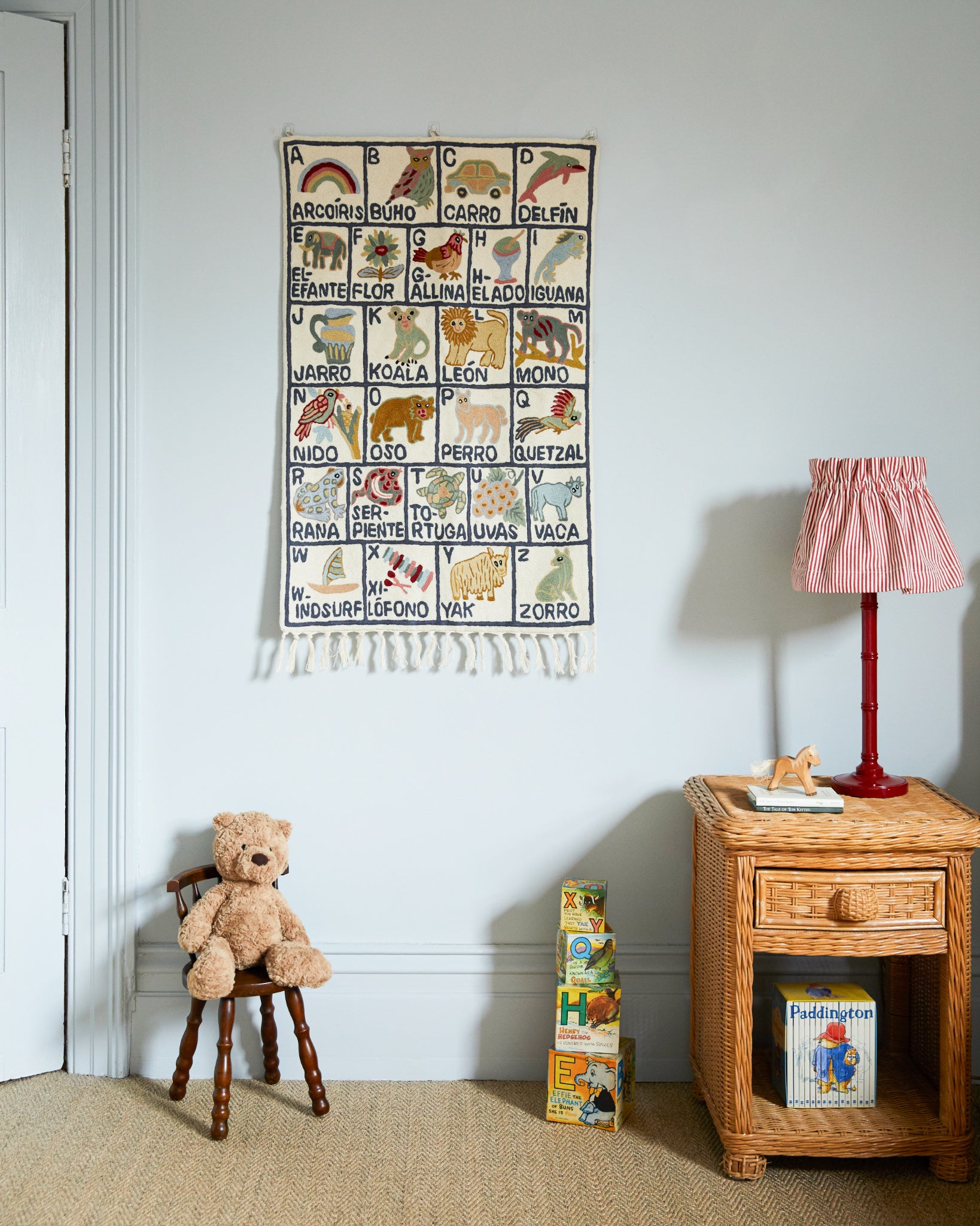 Spanish alphabet tapestry (l'alfabeto o abecedario español), Sumbal