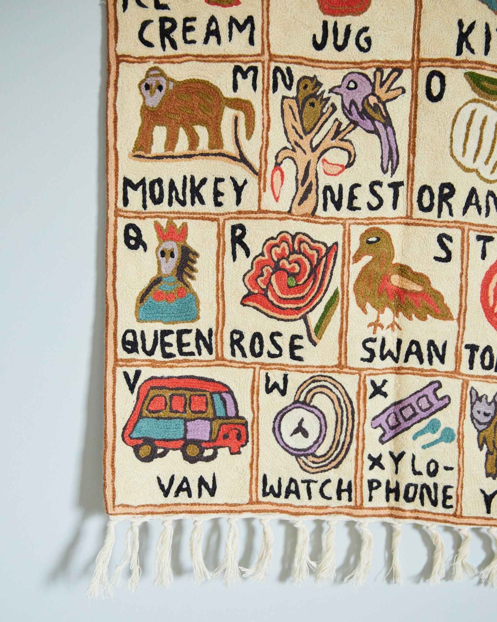 Alphabet tapestry, Shekdur
