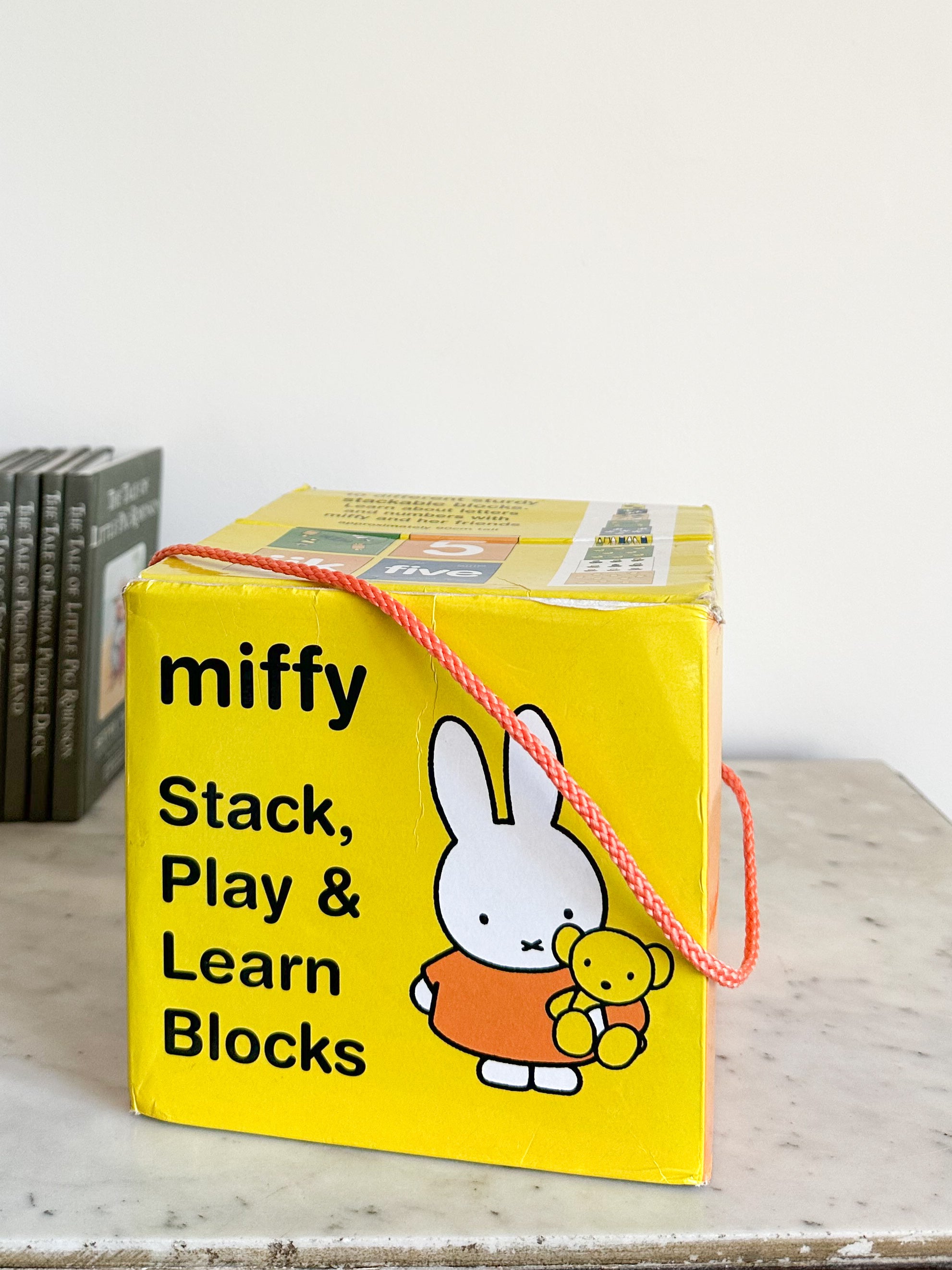 Vintage Miffy set of 10 stacking and nesting counting blocks, in original box, Dick Bruna