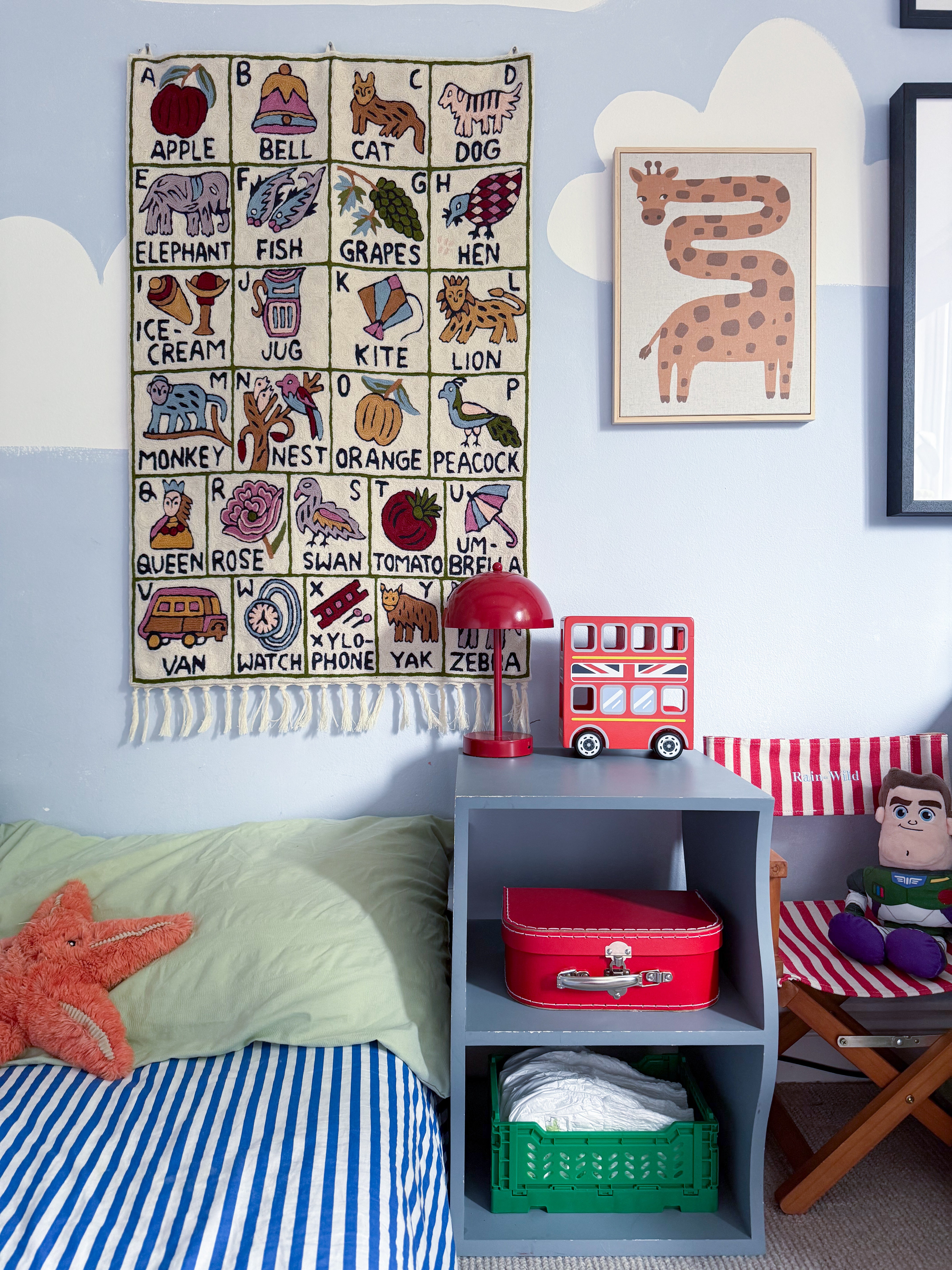 Handmade alphabet ABC crewel wall hanging tapestry | Satsar | PREORDER - Moppet
