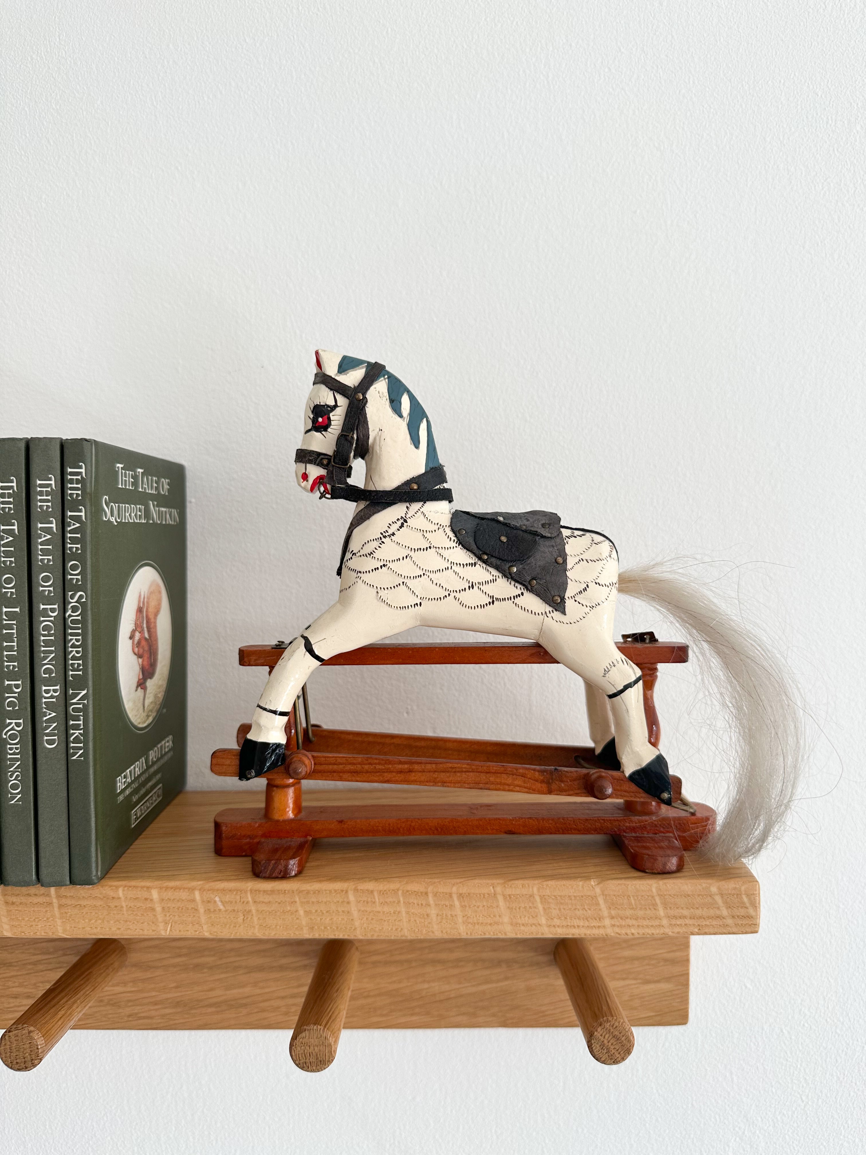 Vintage wooden toy rocking horse - Moppet