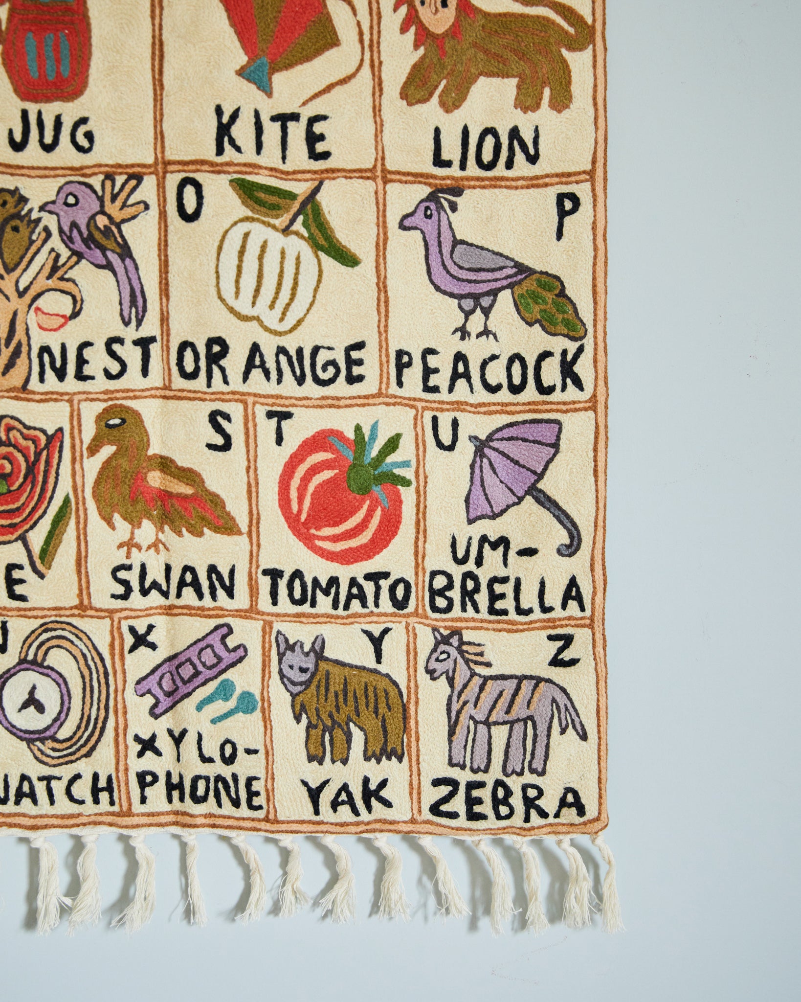 Alphabet tapestry, Shekdur