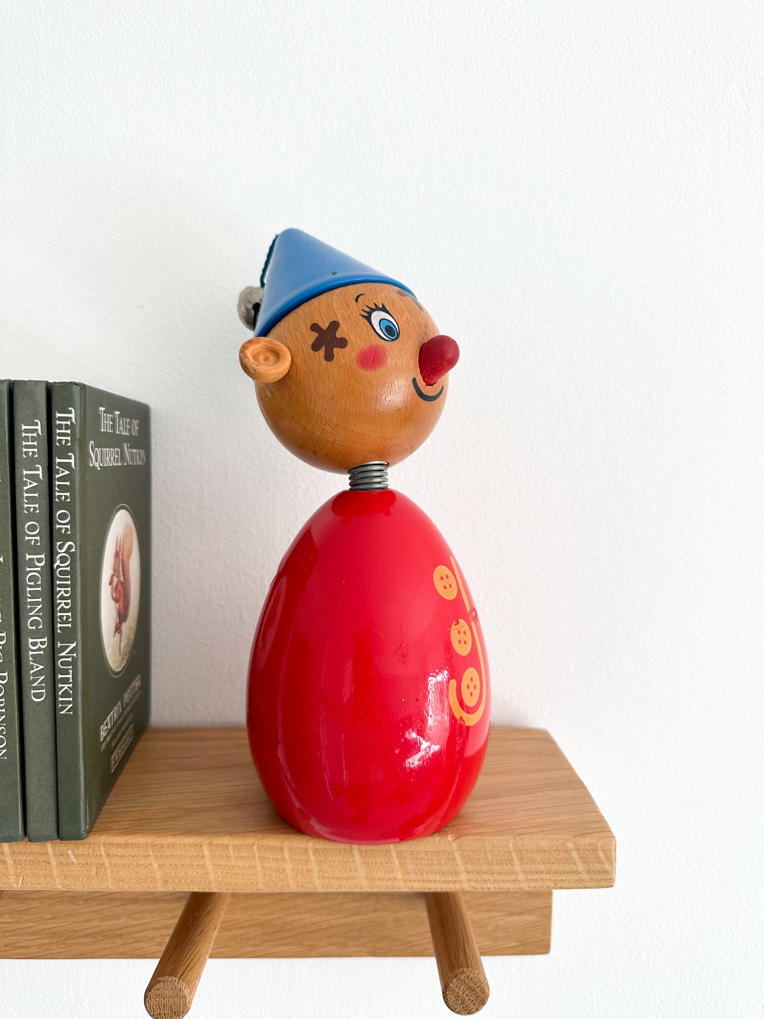 Vintage rare collectable ‘Noddy’ wooden piggy bank or money box - Moppet
