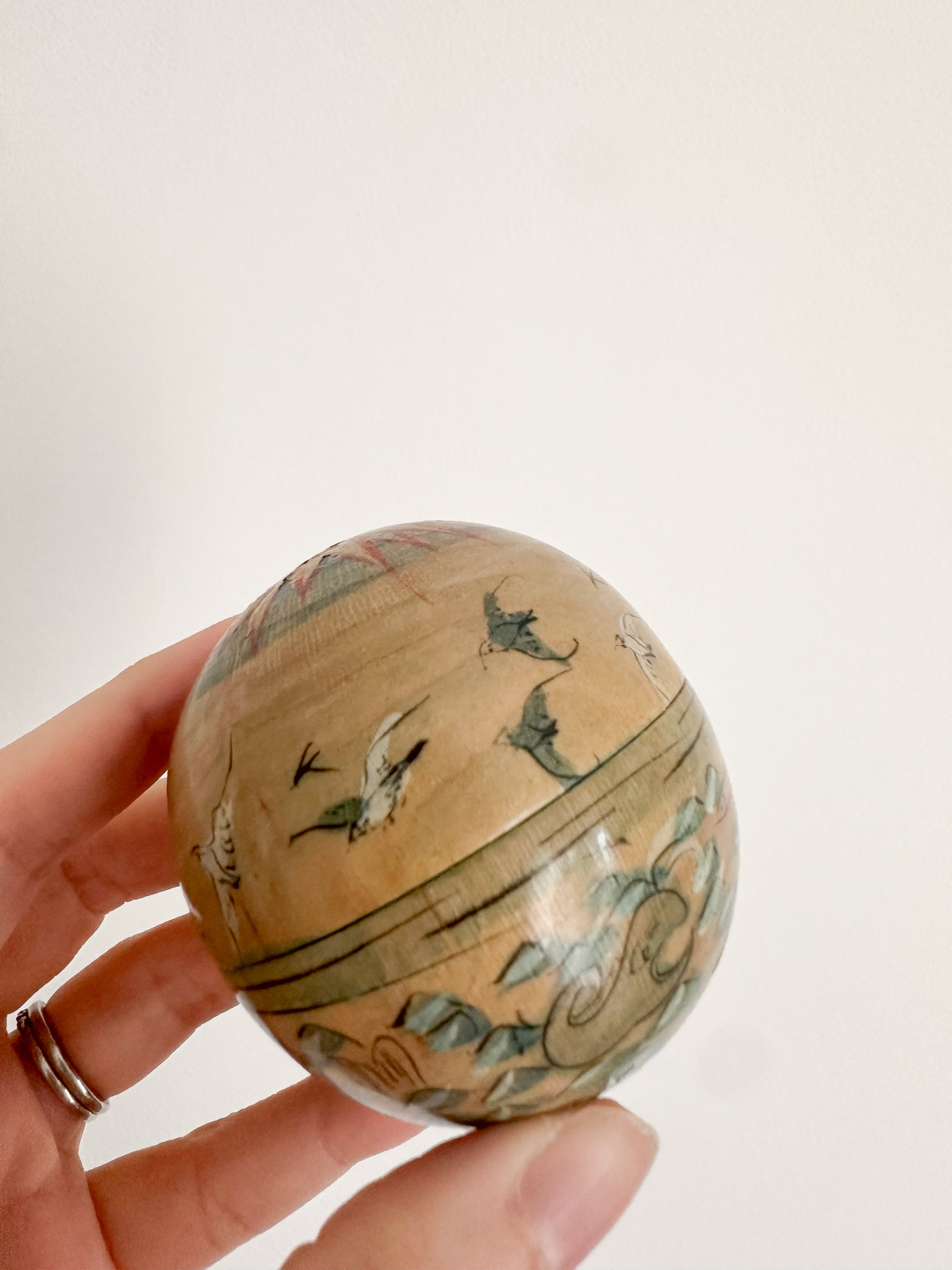 Vintage Kashmiri nesting wooden Celestial orbs (‘Russian dolls’)
