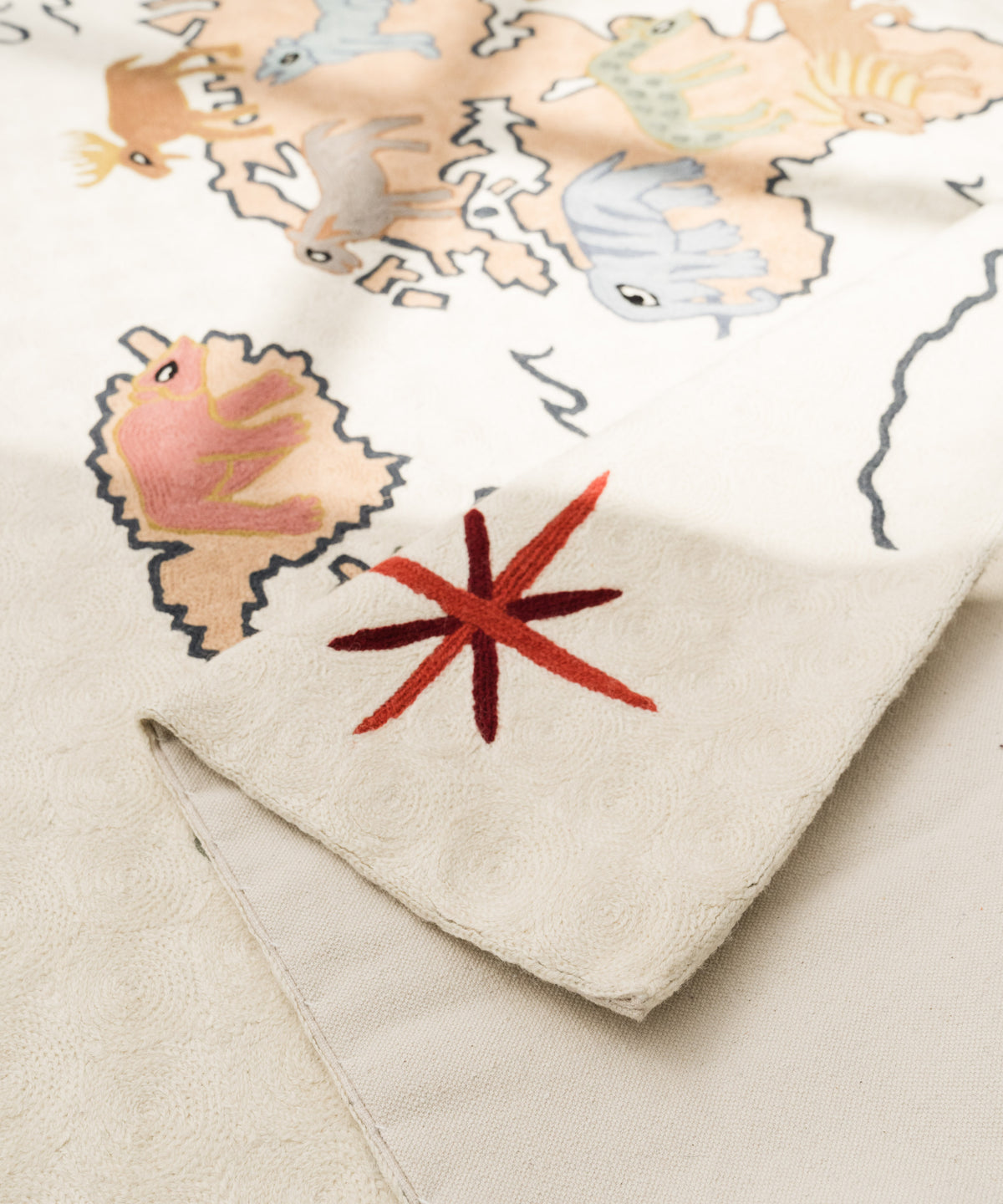 World Map tapestry, Sumbal