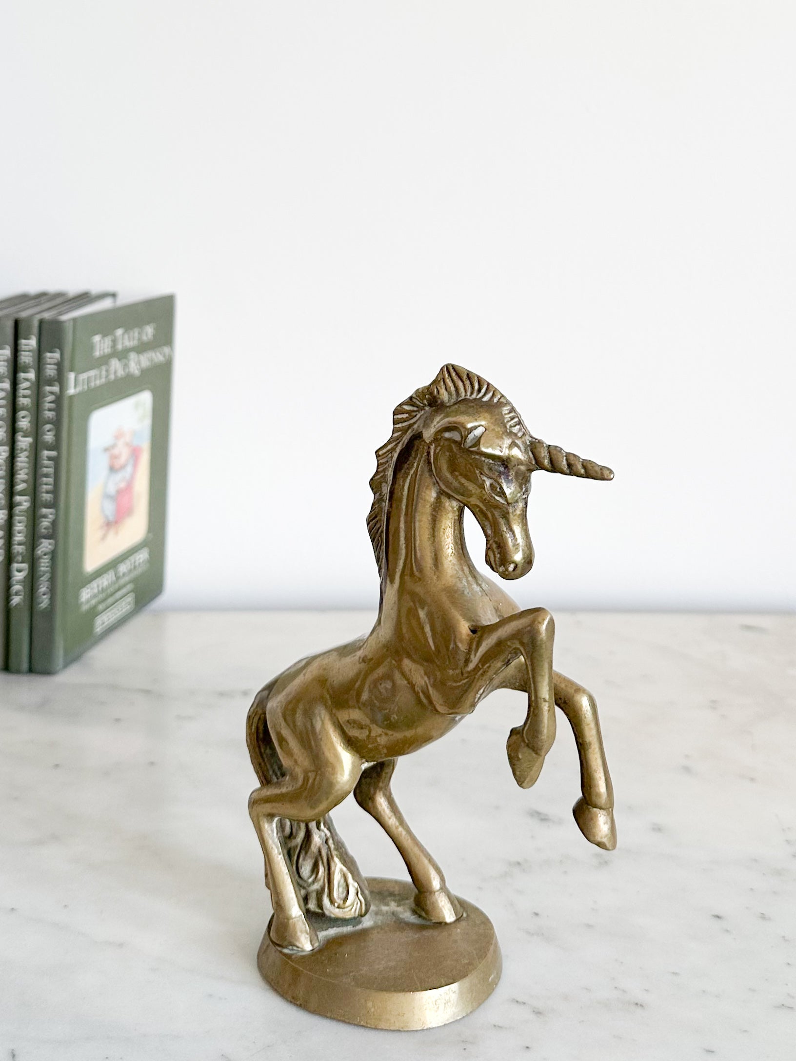 Vintage brass unicorn