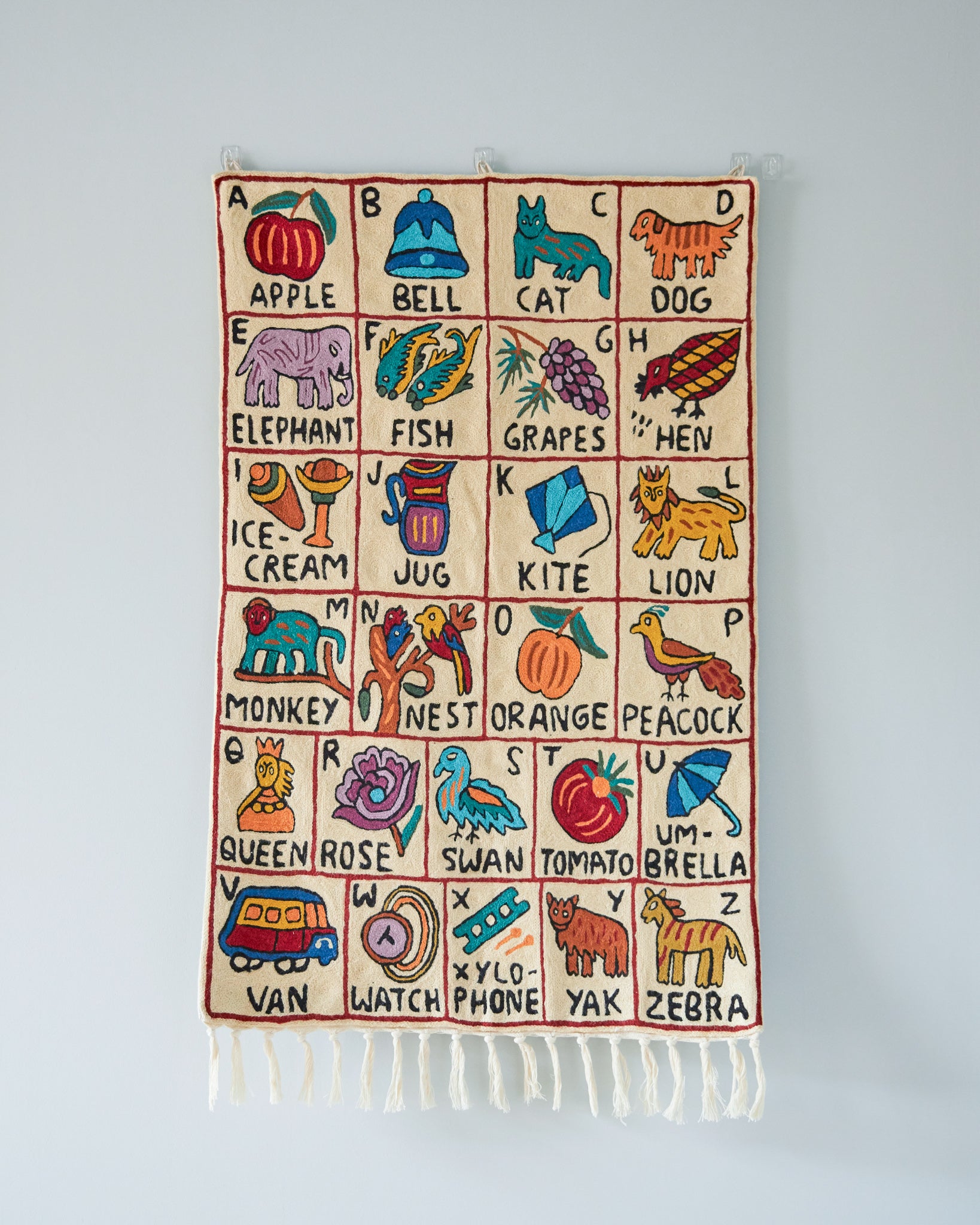 Alphabet tapestry, Nishat