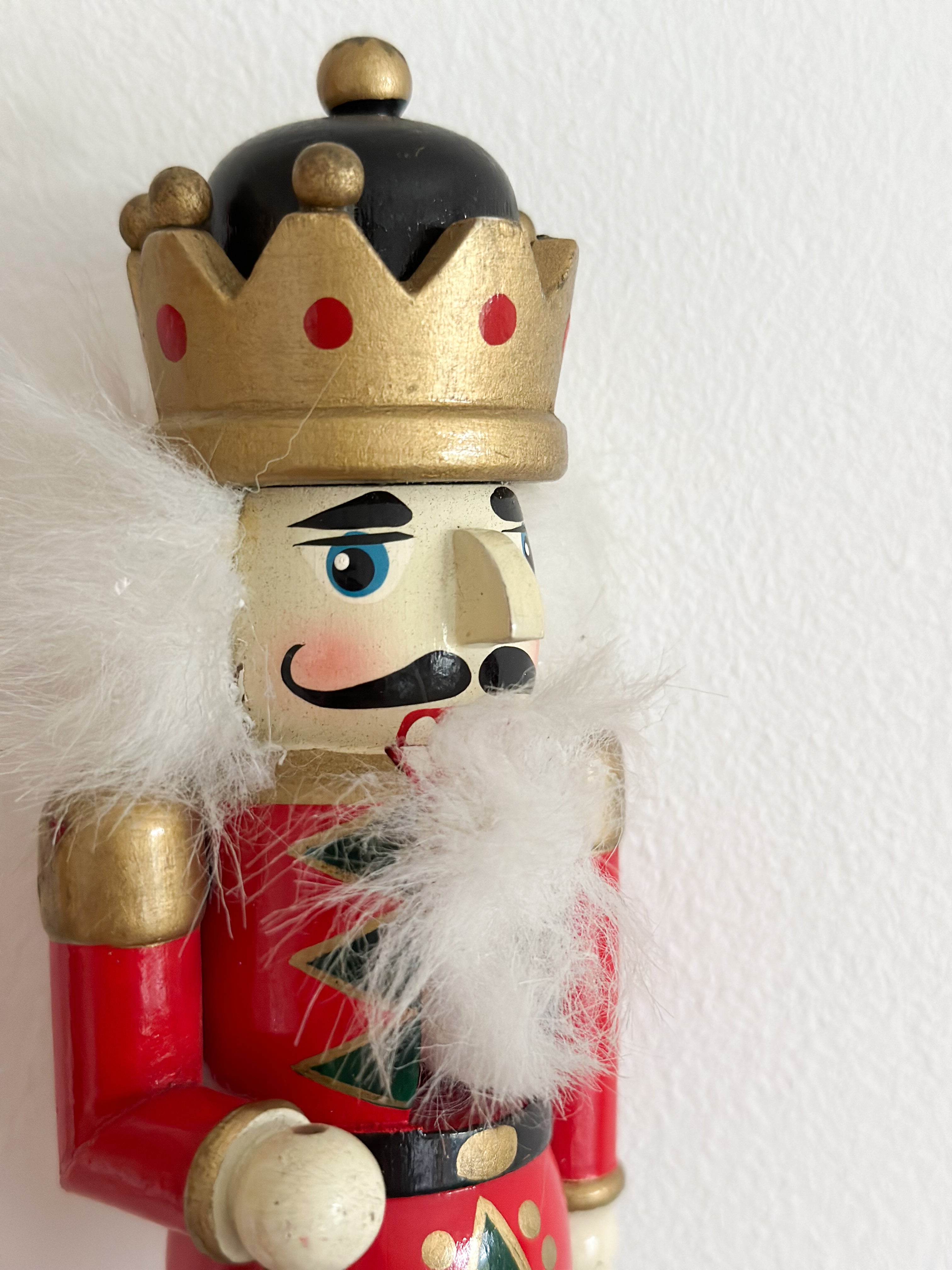Vintage German wooden Nutcracker soldier Christmas ornament/decoration - Moppet