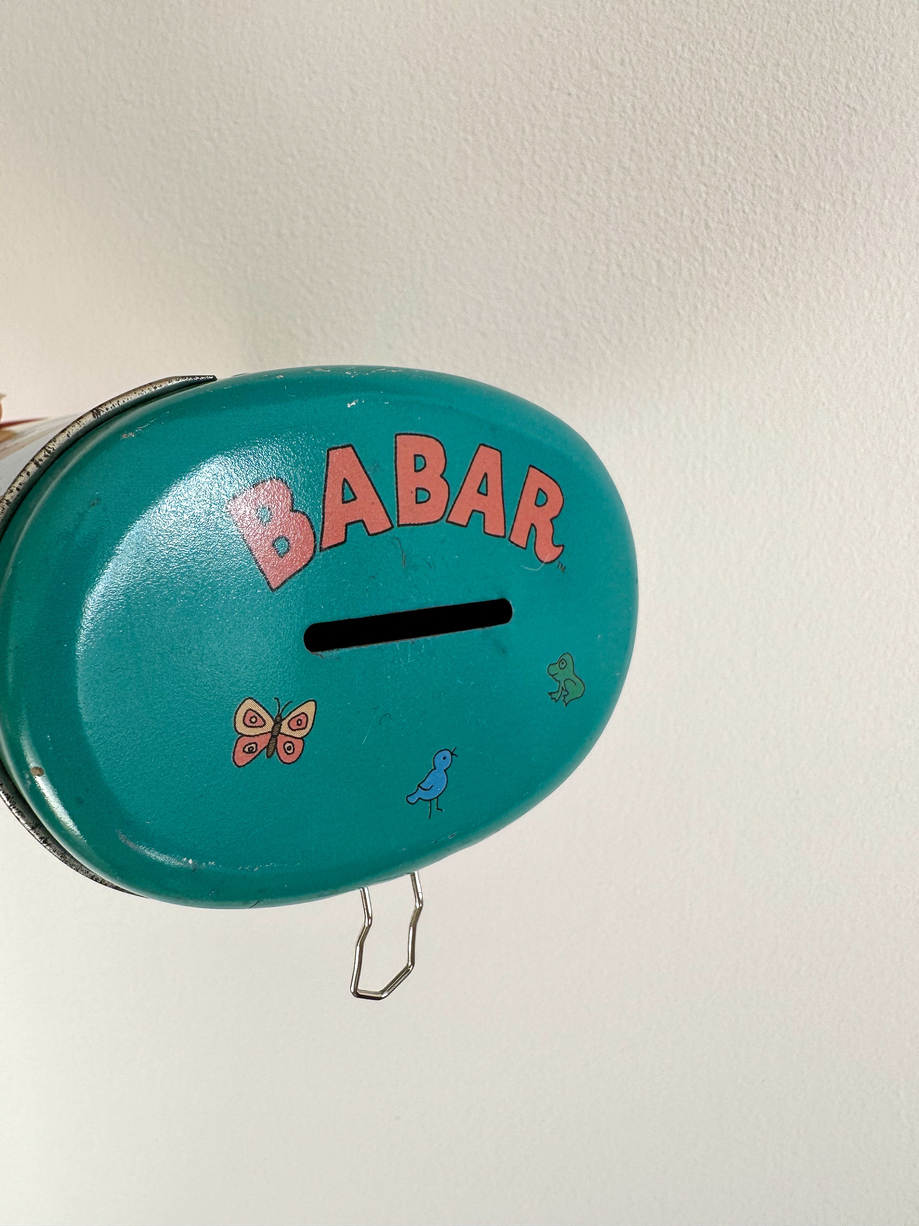 Vintage French tin Babar money box or 'piggy' bank, by Petit Jour Paris - Moppet