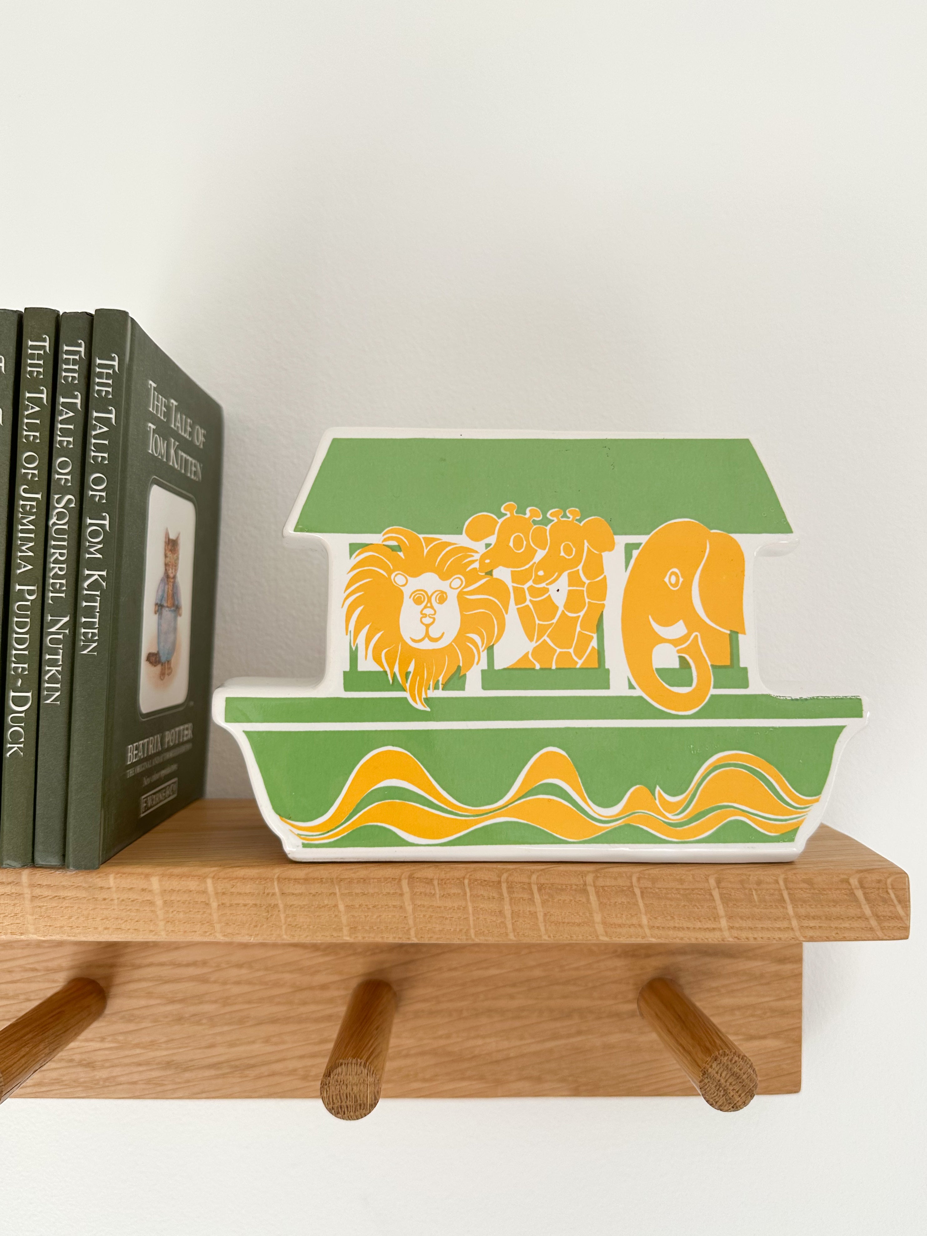 Vintage 1960s collectible ceramic Noah’s Ark piggy bank or money box, by Carlton Ware, made in England - Moppet