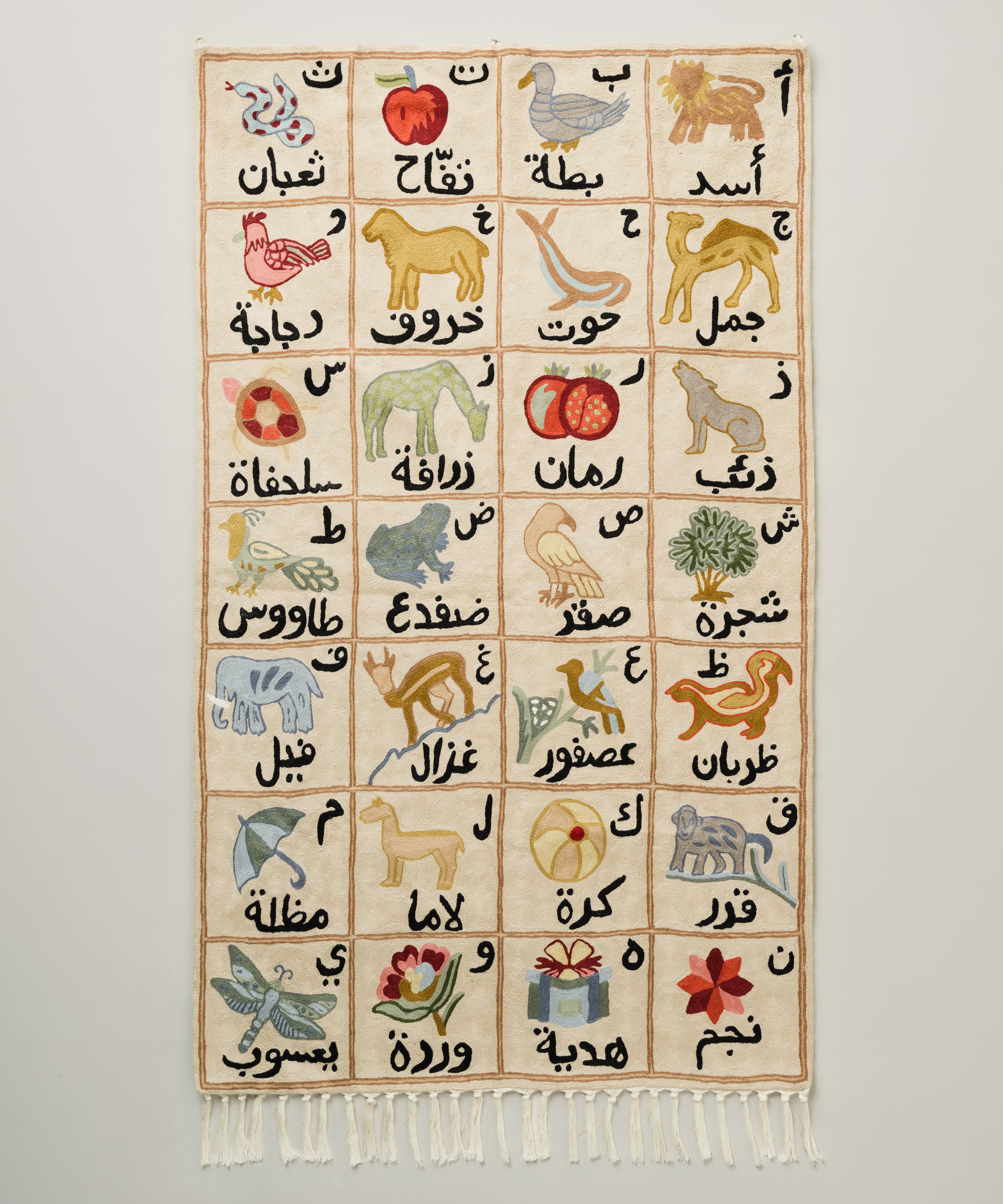 Arabic alphabet tapestry (الْأَبْجَدِيَّة الْعَرَبِيَّة), Suru