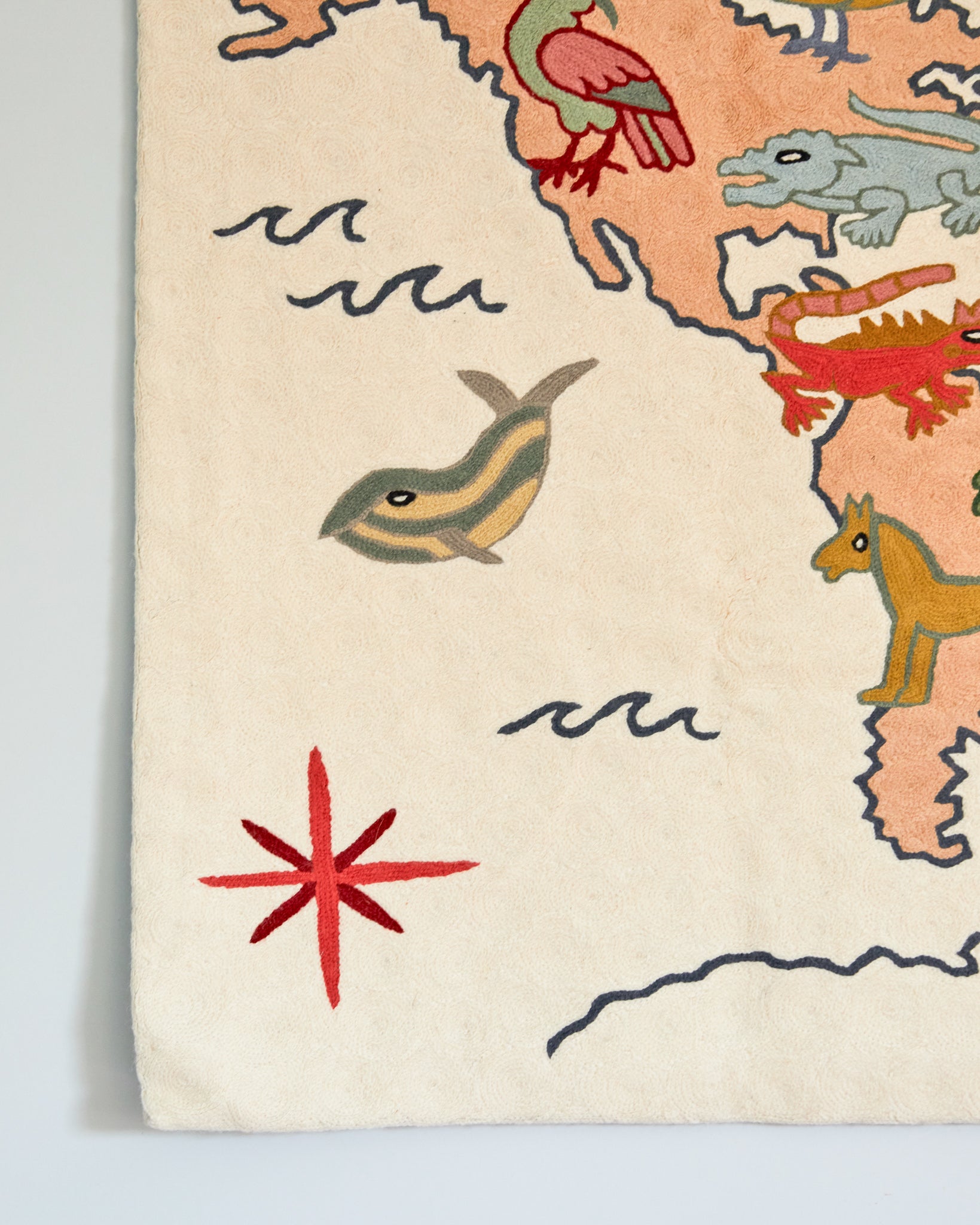 World Map tapestry, Sumbal