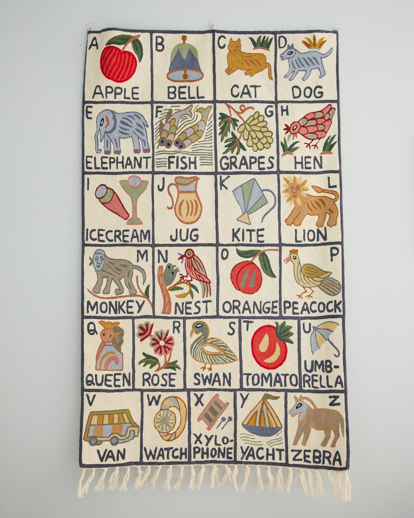 Alphabet tapestry, Sumbal