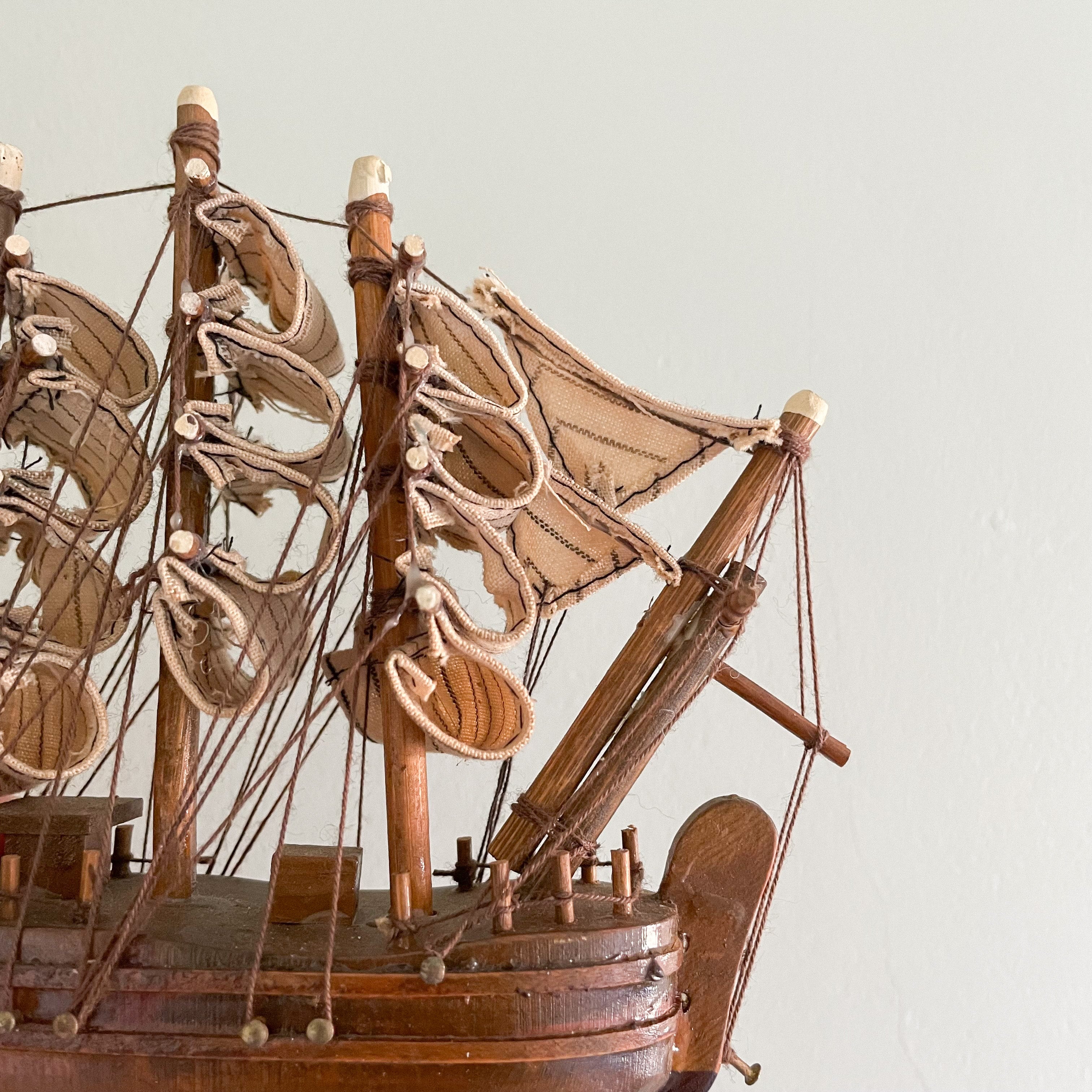 Vintage wooden model ship - Moppet