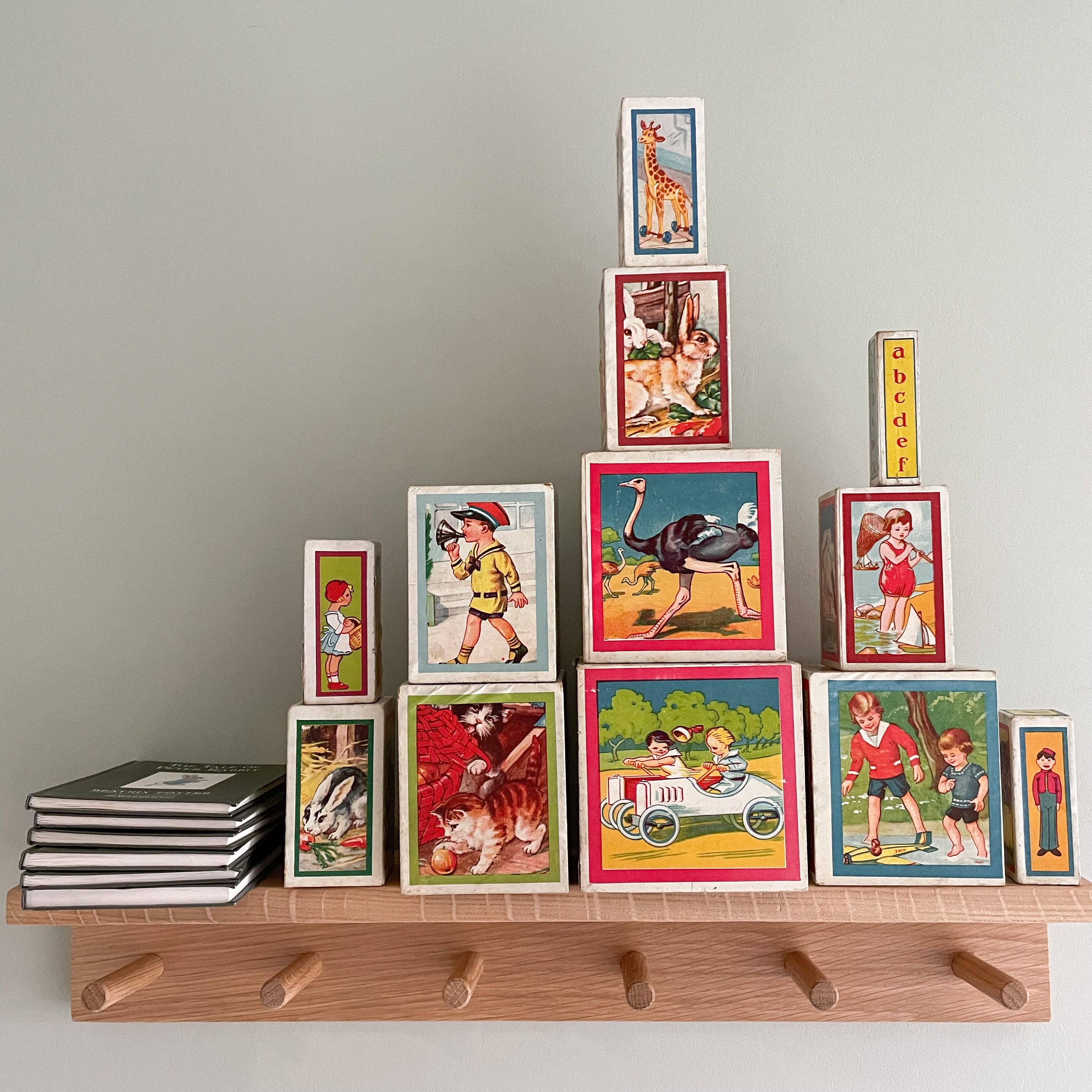Vintage wooden nesting and stacking blocks - Moppet