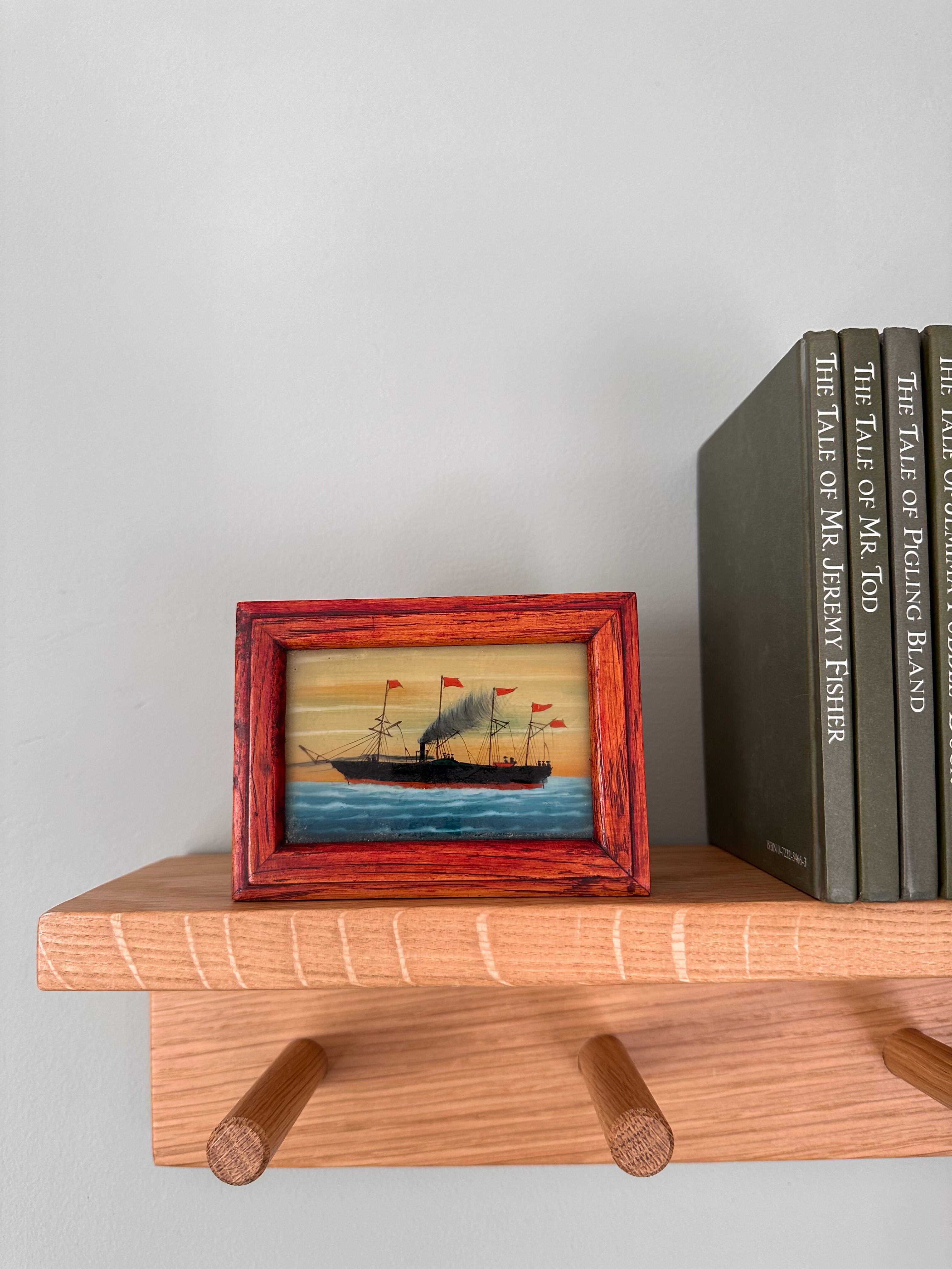 Vintage hand-painted steamliner/ship/boat trinket box - Moppet