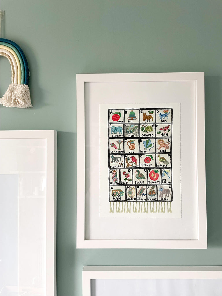 Illustrated Sumbal Wall Hanging signed limited edition print, Moppet x Love From Lexi artist collaboration - Moppet