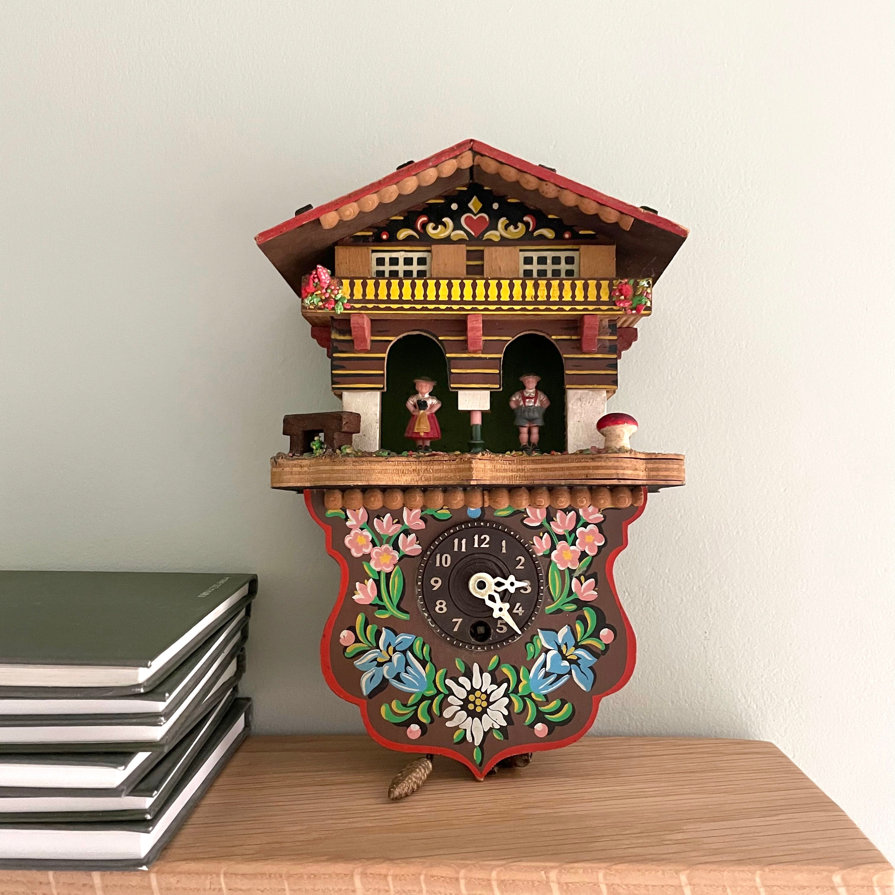 Vintage Swiss wooden weather station house ‘cuckoo’ clock - Moppet