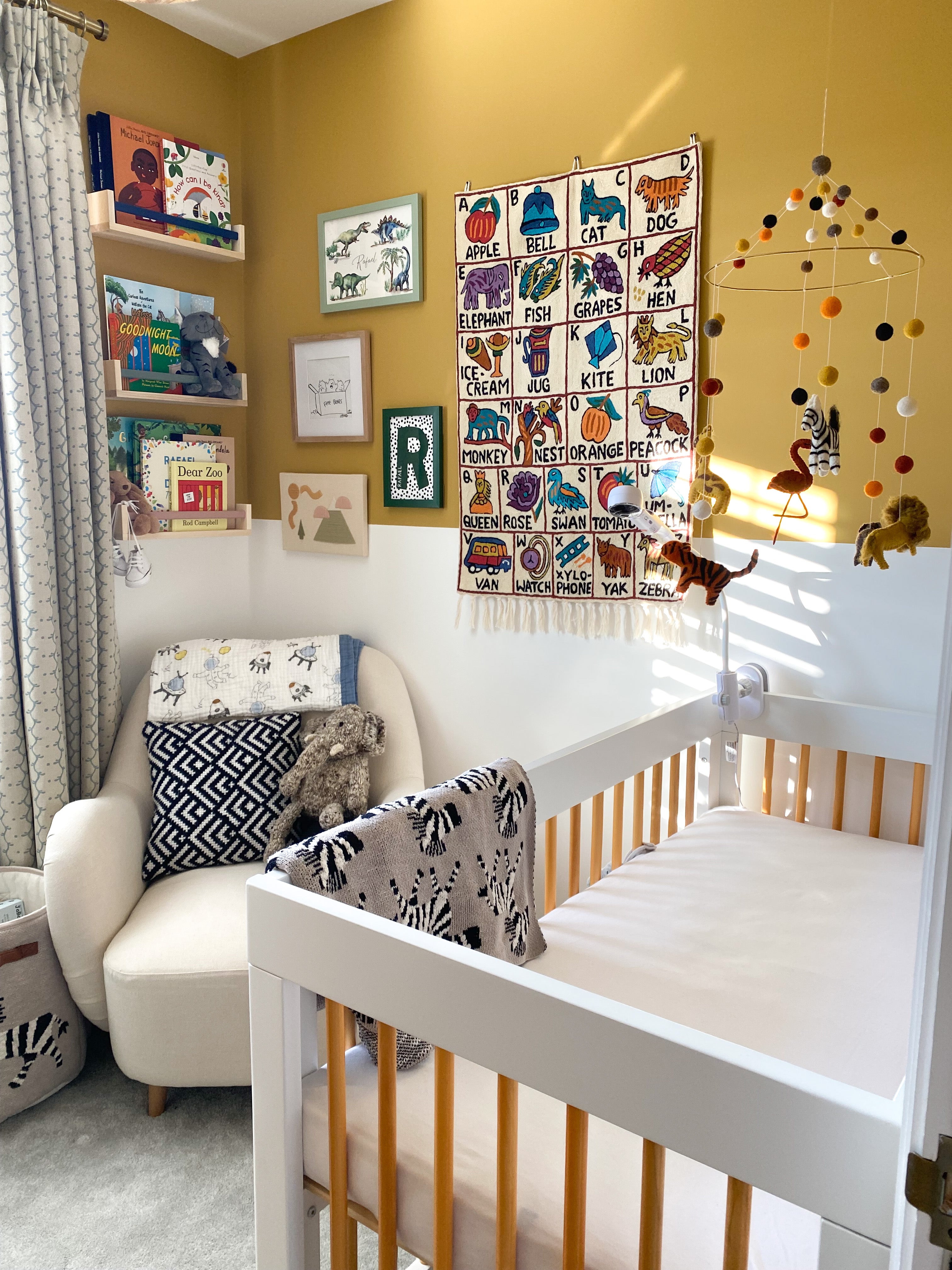 Handmade Alphabet ABC crewel wall hanging tapestry | Nishat - Moppet