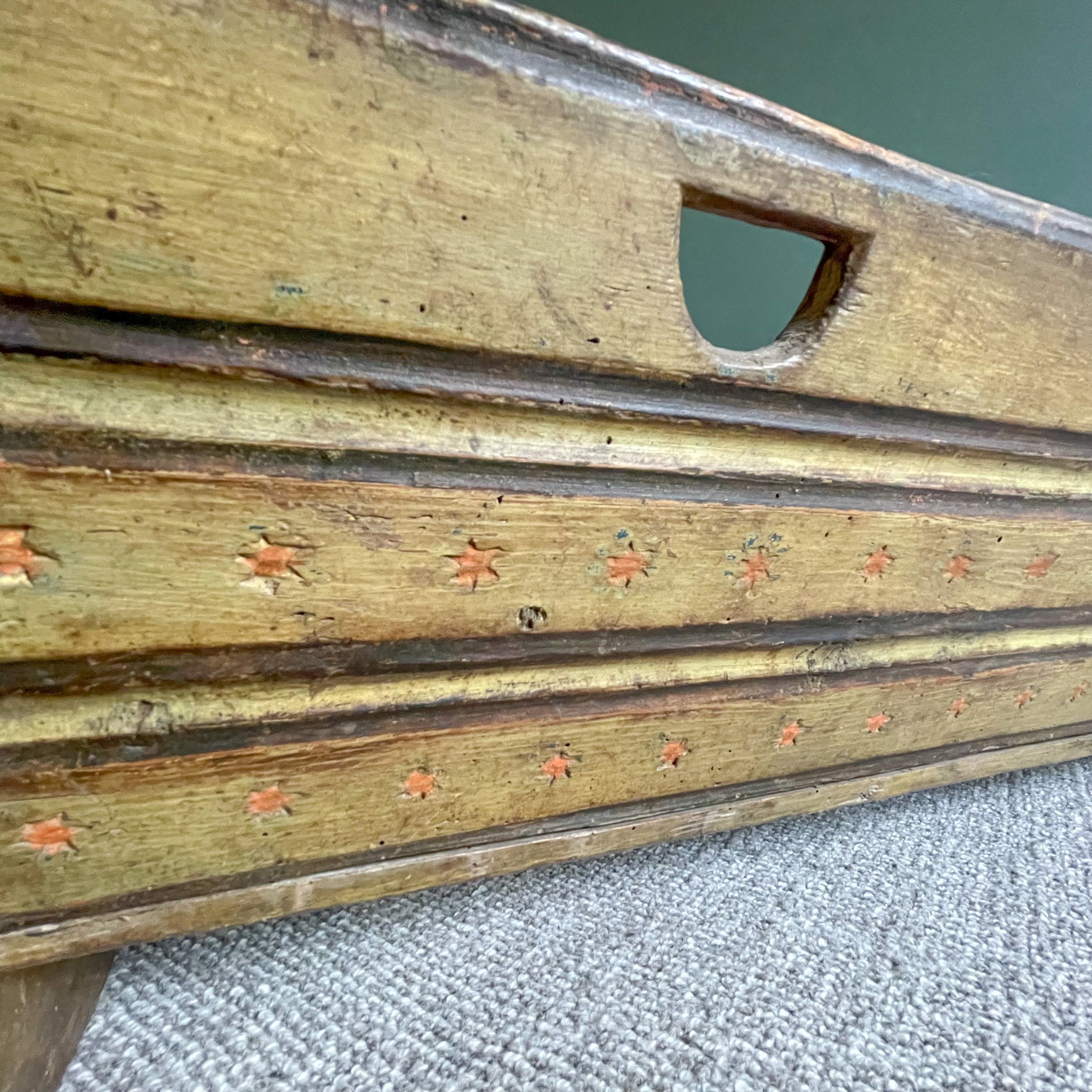 Antique 18th century Gustavian Swedish folk art cradle or crib - Moppet