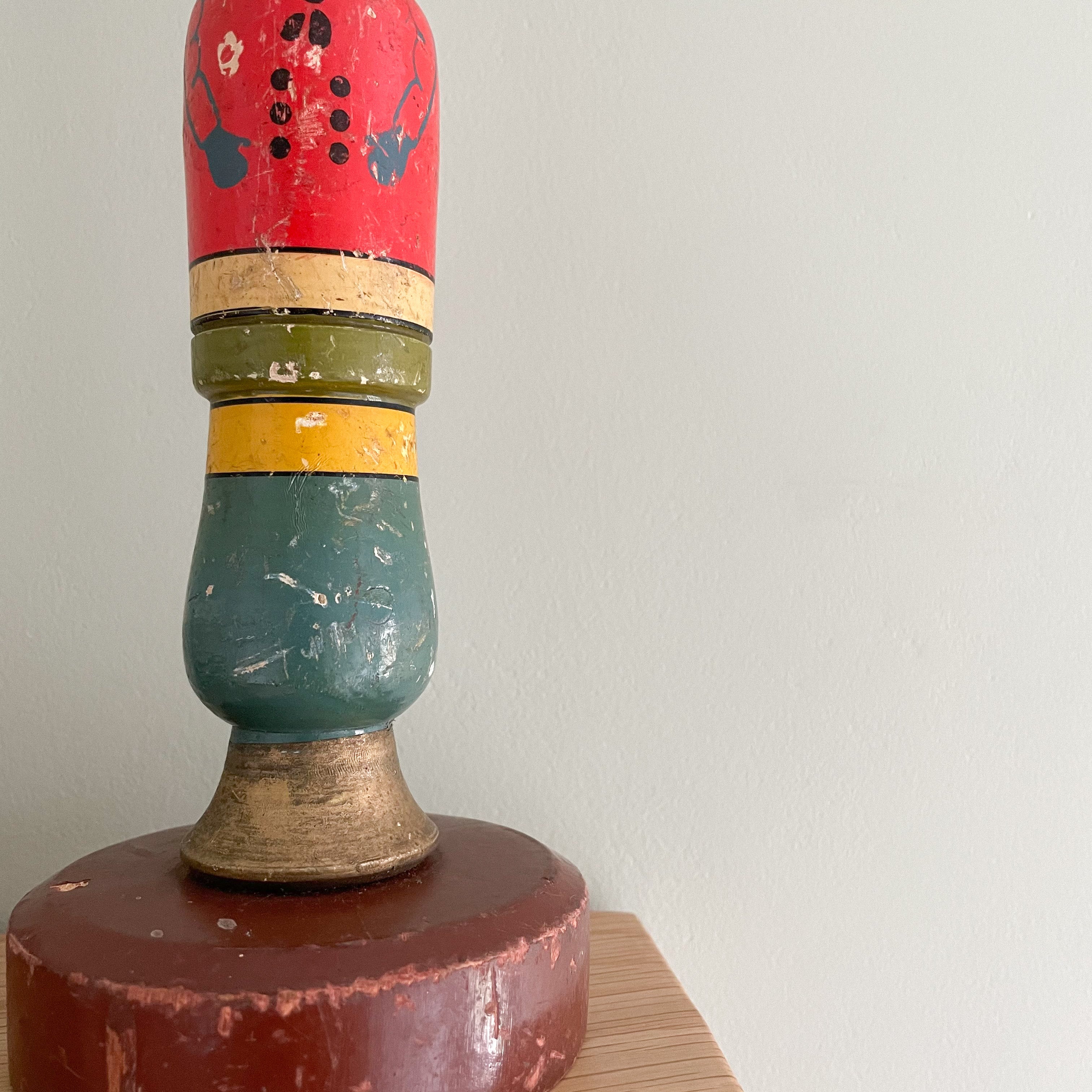 Vintage wooden toy soldier, hand carved and hand painted - Moppet