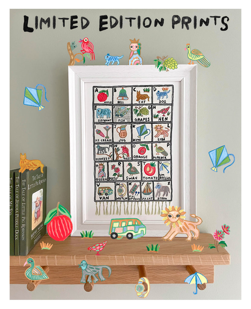 Illustrated Sumbal Wall Hanging signed limited edition print, Moppet x Love From Lexi artist collaboration - Moppet