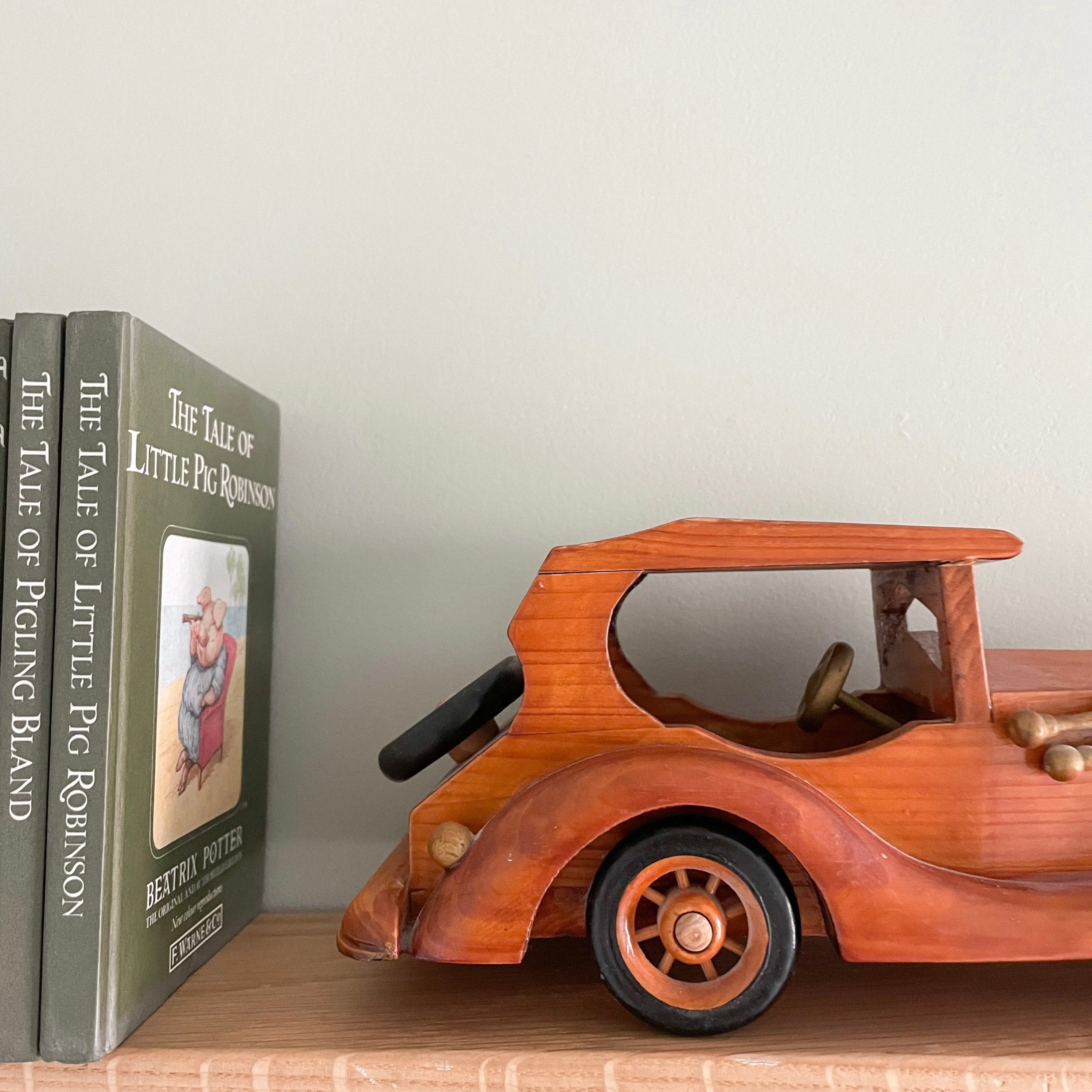 Vintage handmade wooden classic car - Moppet