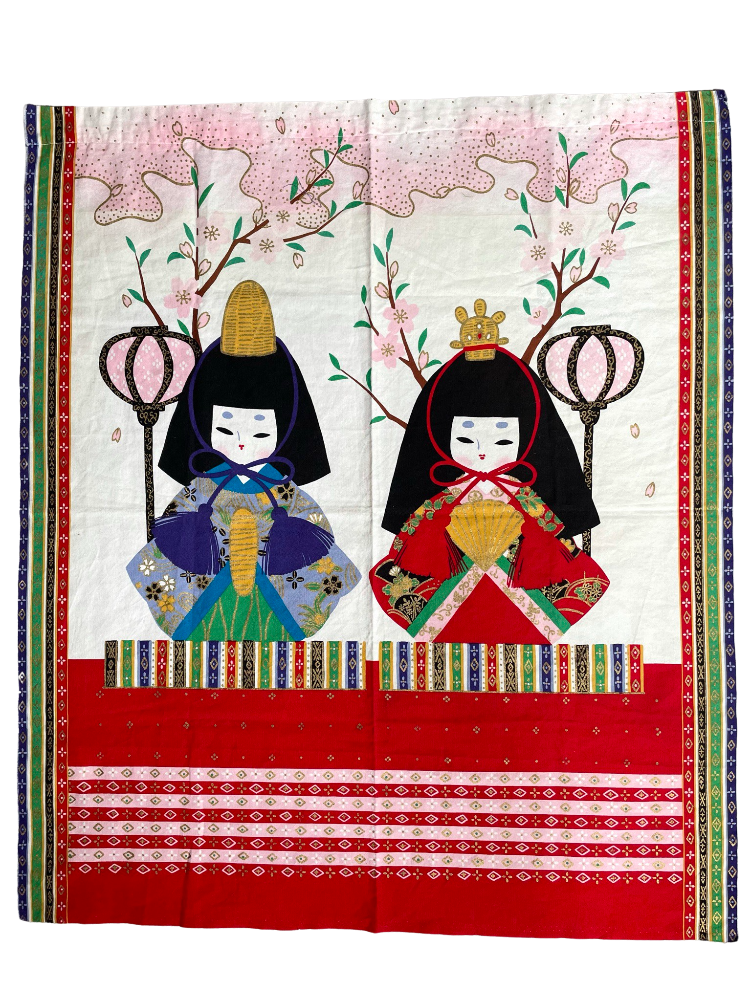 Vintage Japanese Kokeshi Doll children’s wall hanging - Moppet