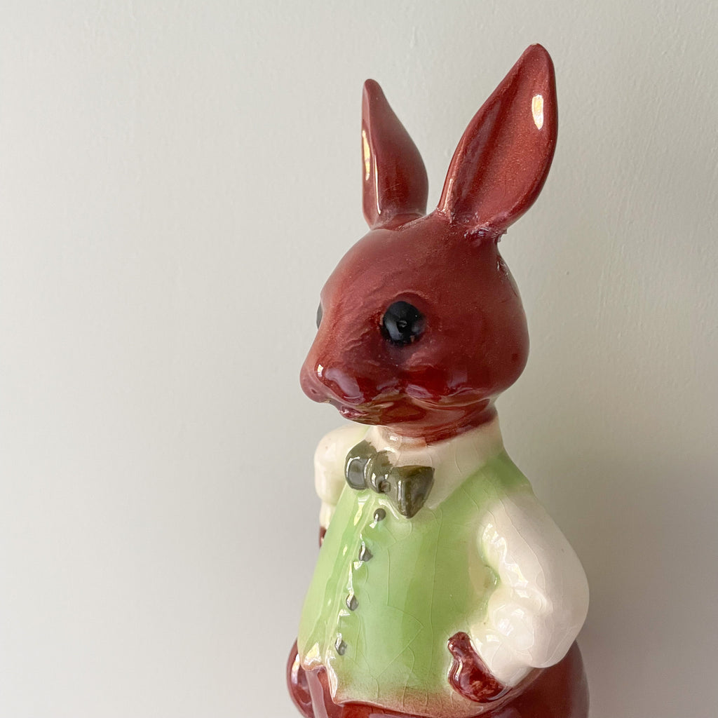 Vintage pair of ceramic Easter bunnies / rabbits - Moppet