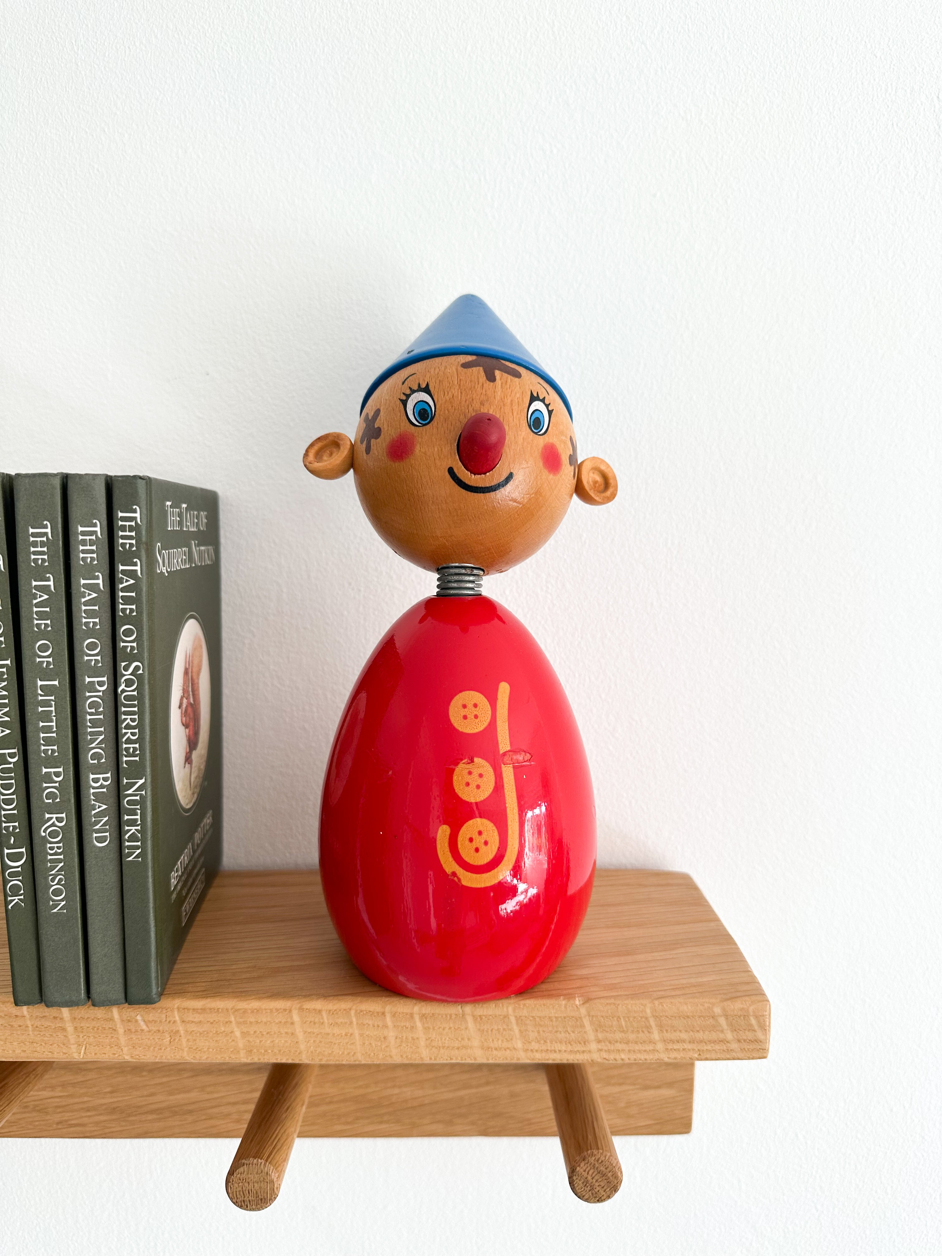 Vintage rare collectable ‘Noddy’ wooden piggy bank or money box - Moppet