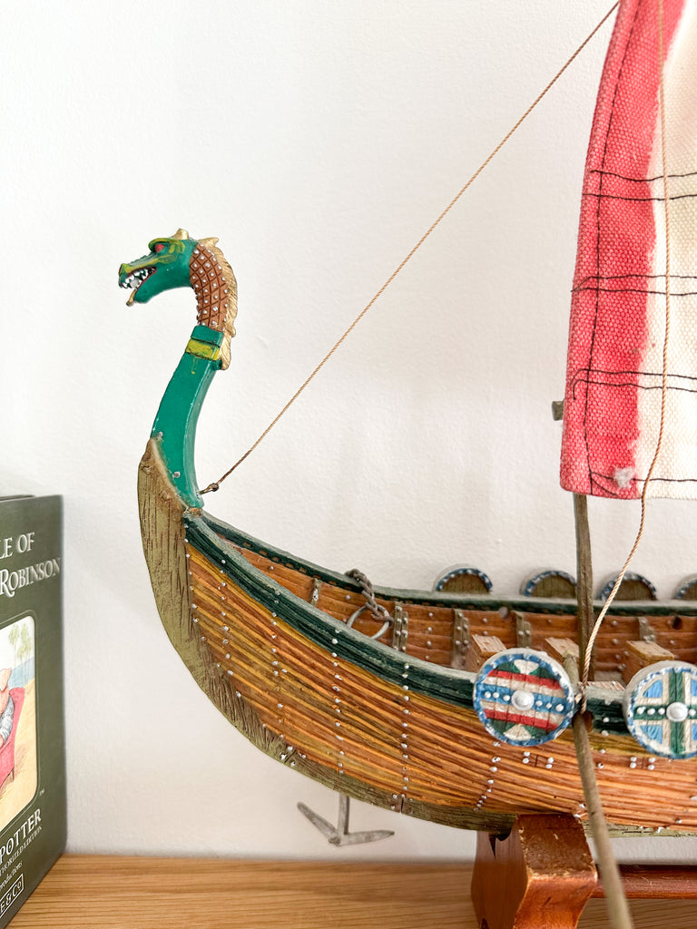 Vintage model Viking ship - Moppet