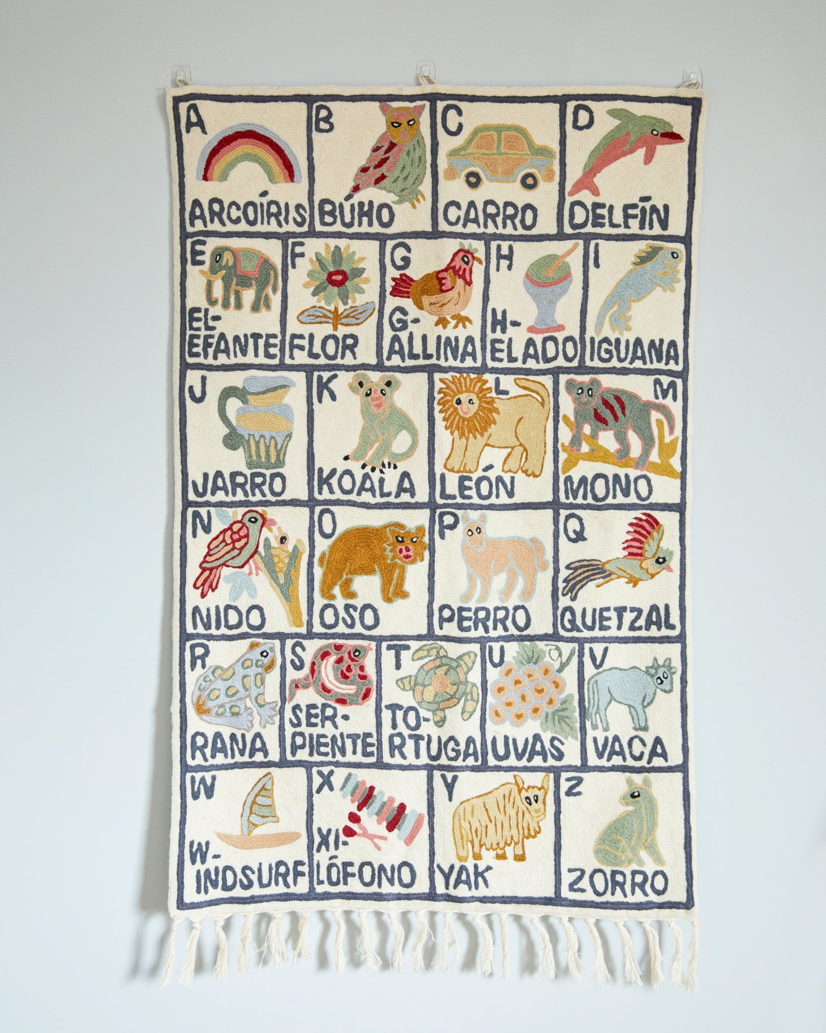 Spanish alphabet tapestry (l'alfabeto o abecedario español), Sumbal