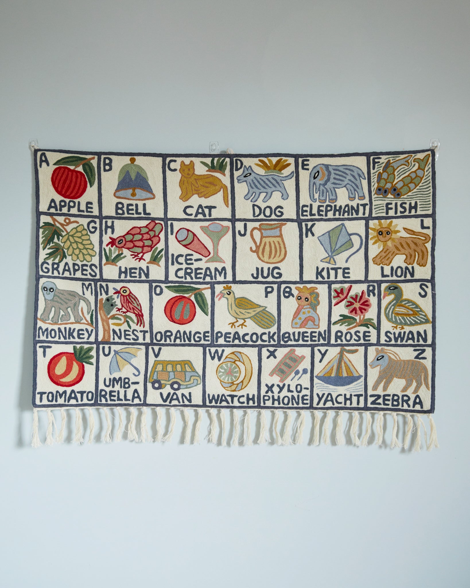 Alphabet tapestry, Sumbal