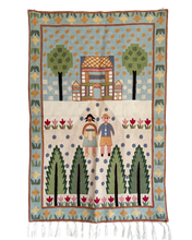 Load image into Gallery viewer, Handmade folk art house crewel wall hanging tapestry | Keran (PREORDER) - Moppet

