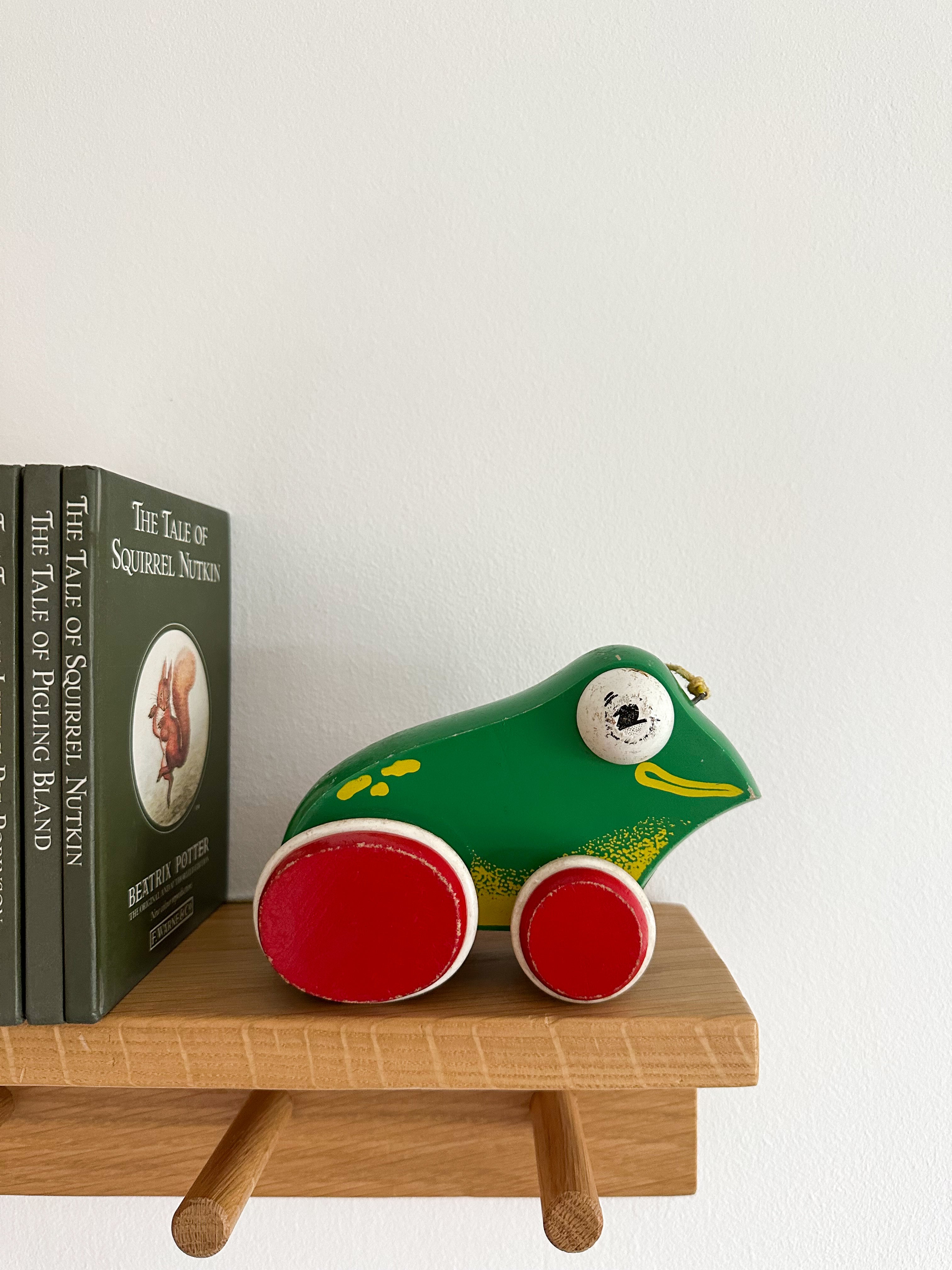Vintage Swedish wooden frog pull-along toy, by BRIO - Moppet