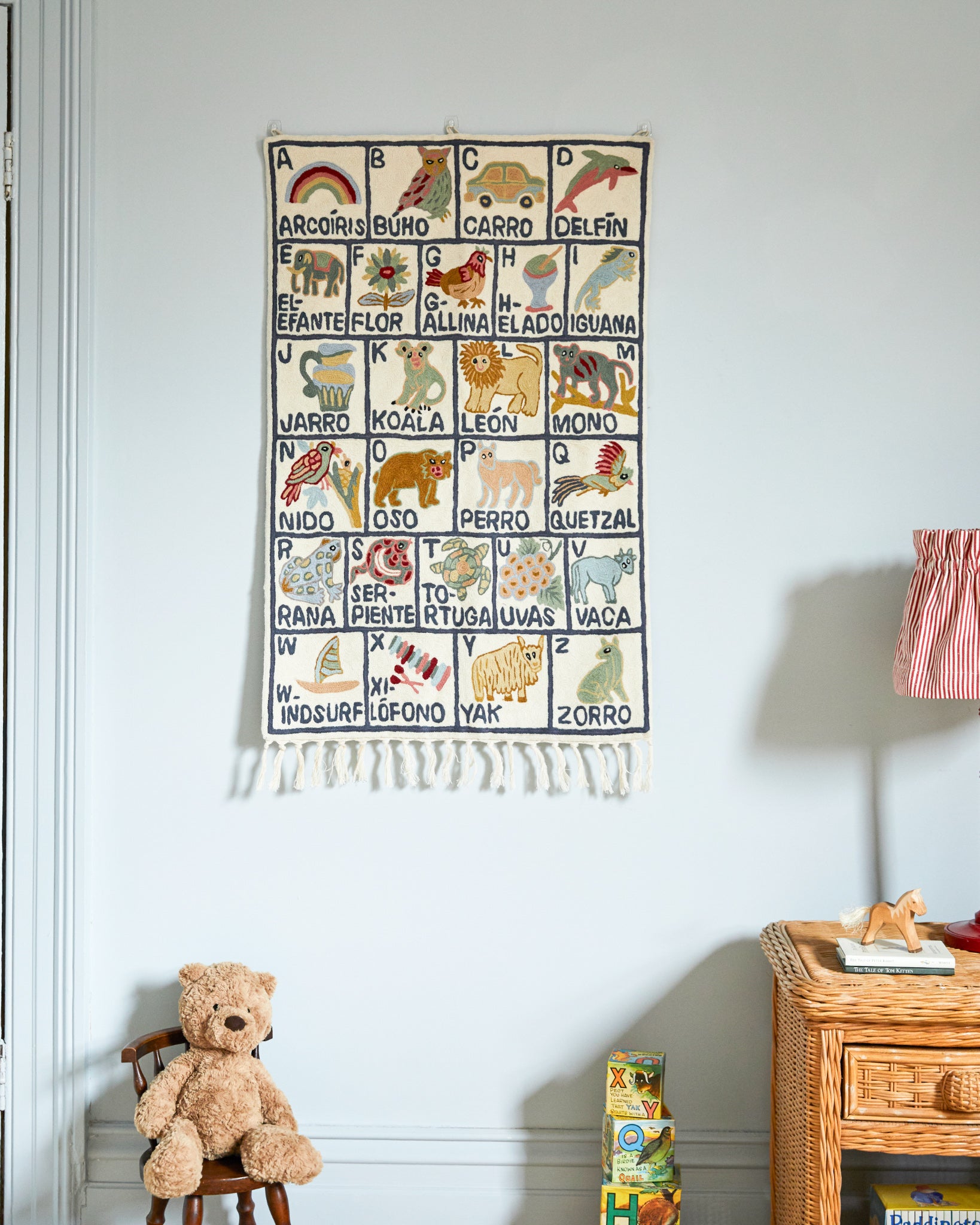 Spanish alphabet tapestry (l'alfabeto o abecedario español), Sumbal