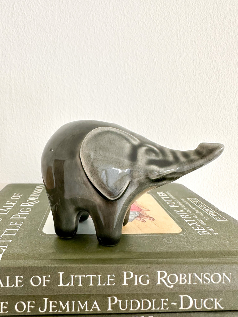 Vintage ceramic miniature elephant piggy bank or money box - Moppet