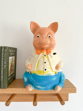Load image into Gallery viewer, Vintage 1920s ceramic collectable ‘Mr Pig’ piggy bank or money box, by Ellgreave, rare with money slot on shoulder - Moppet
