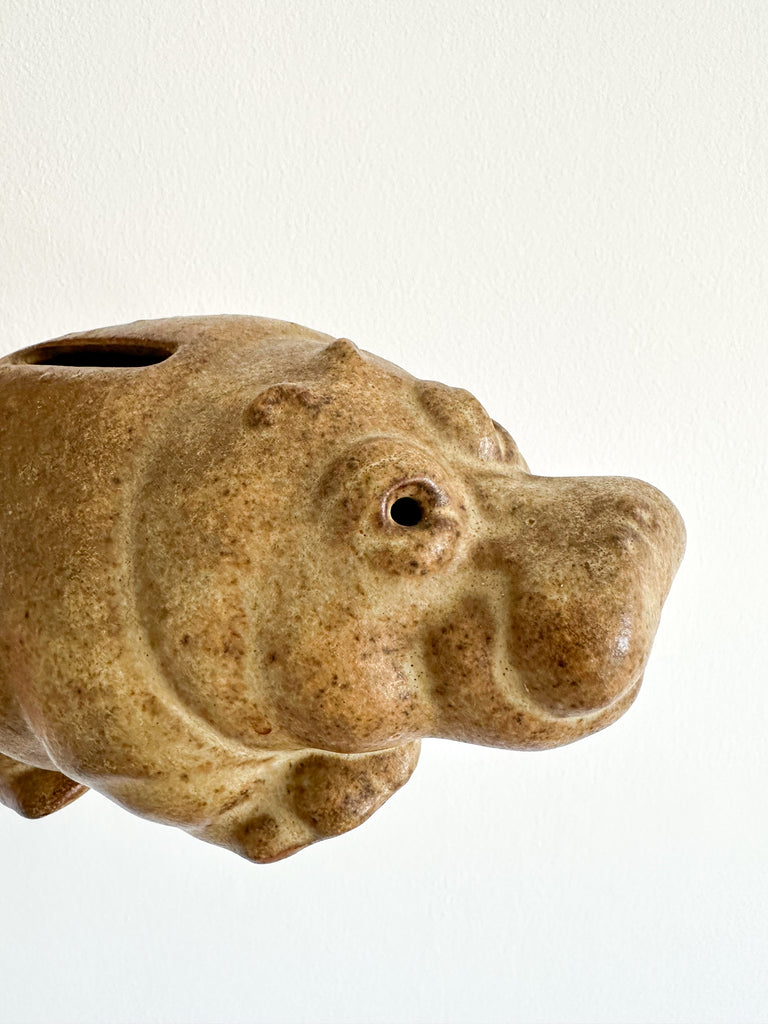 Vintage ceramic hippopotamus piggy bank or money box - Moppet