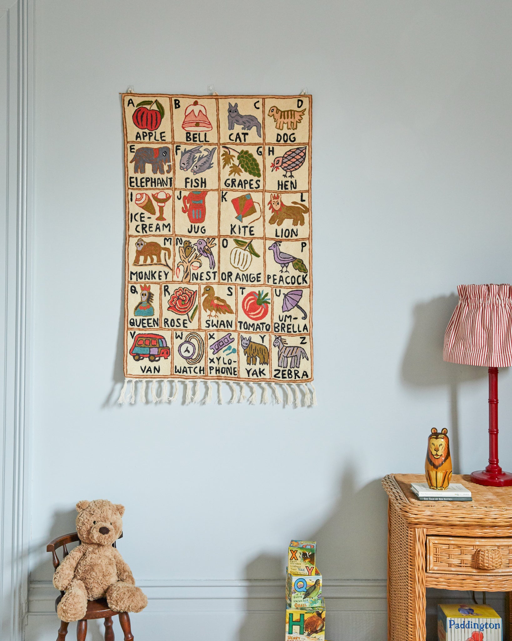 Alphabet tapestry, Shekdur