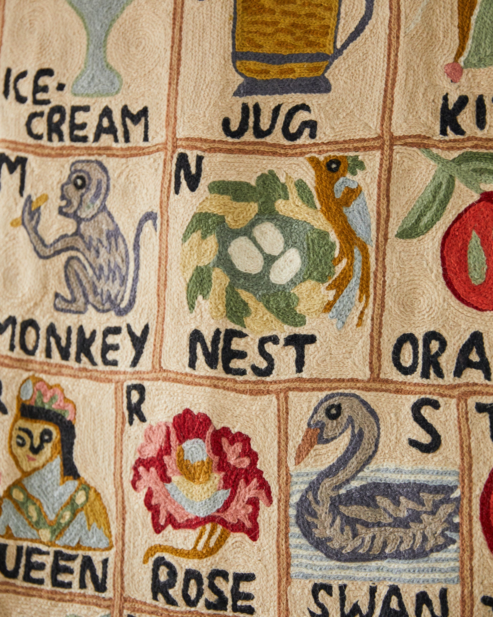 Alphabet tapestry, Suru (portrait)
