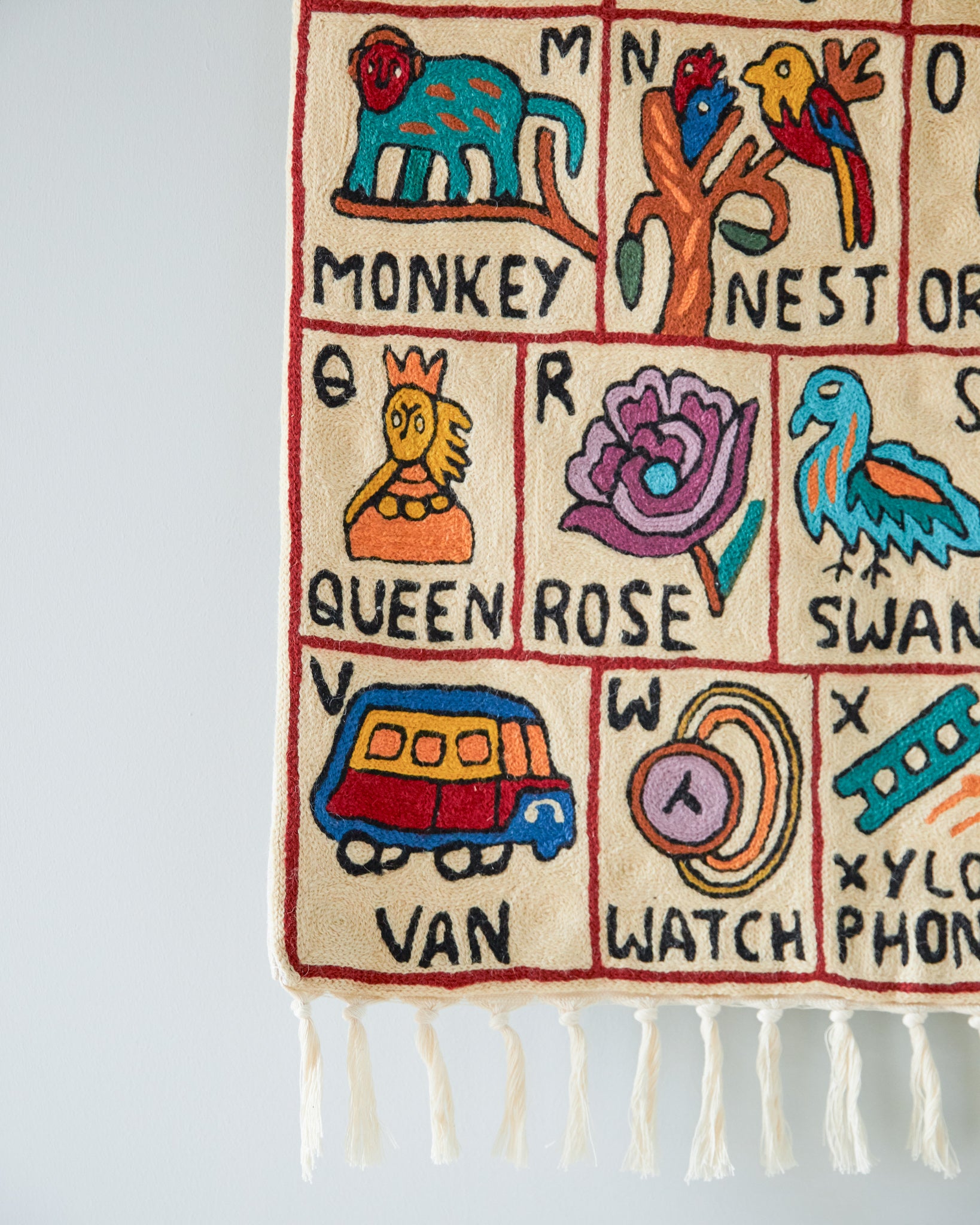 Alphabet tapestry, Nishat
