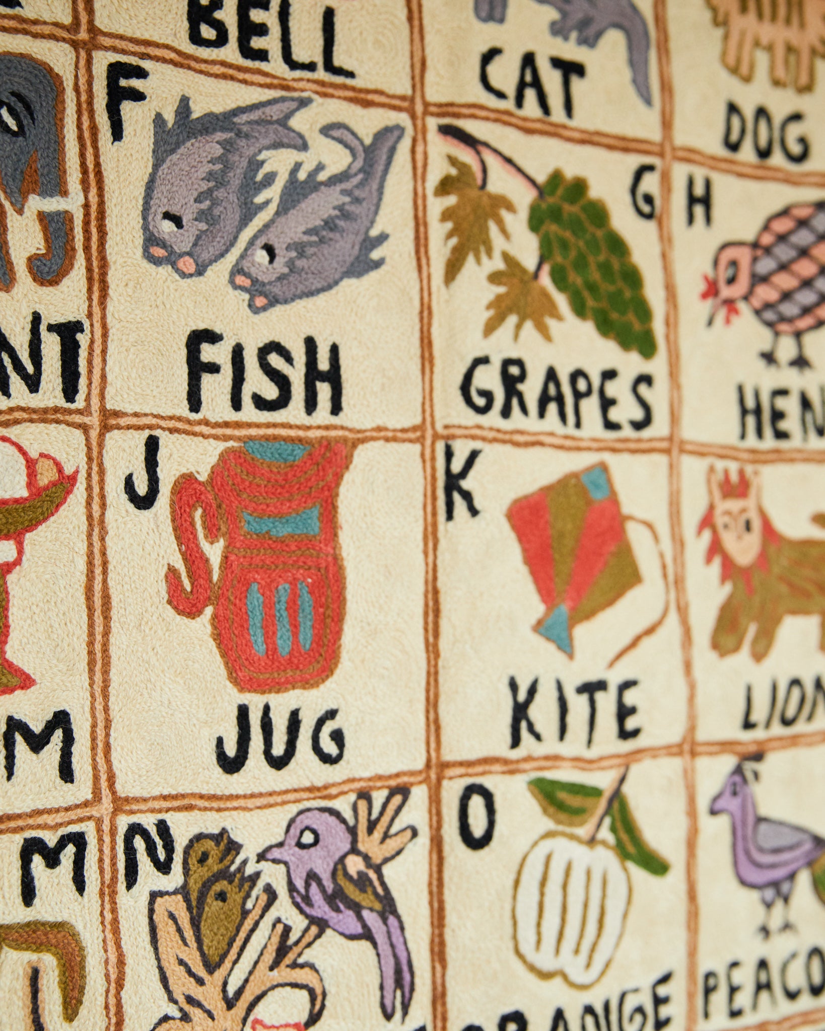 Alphabet tapestry, Shekdur