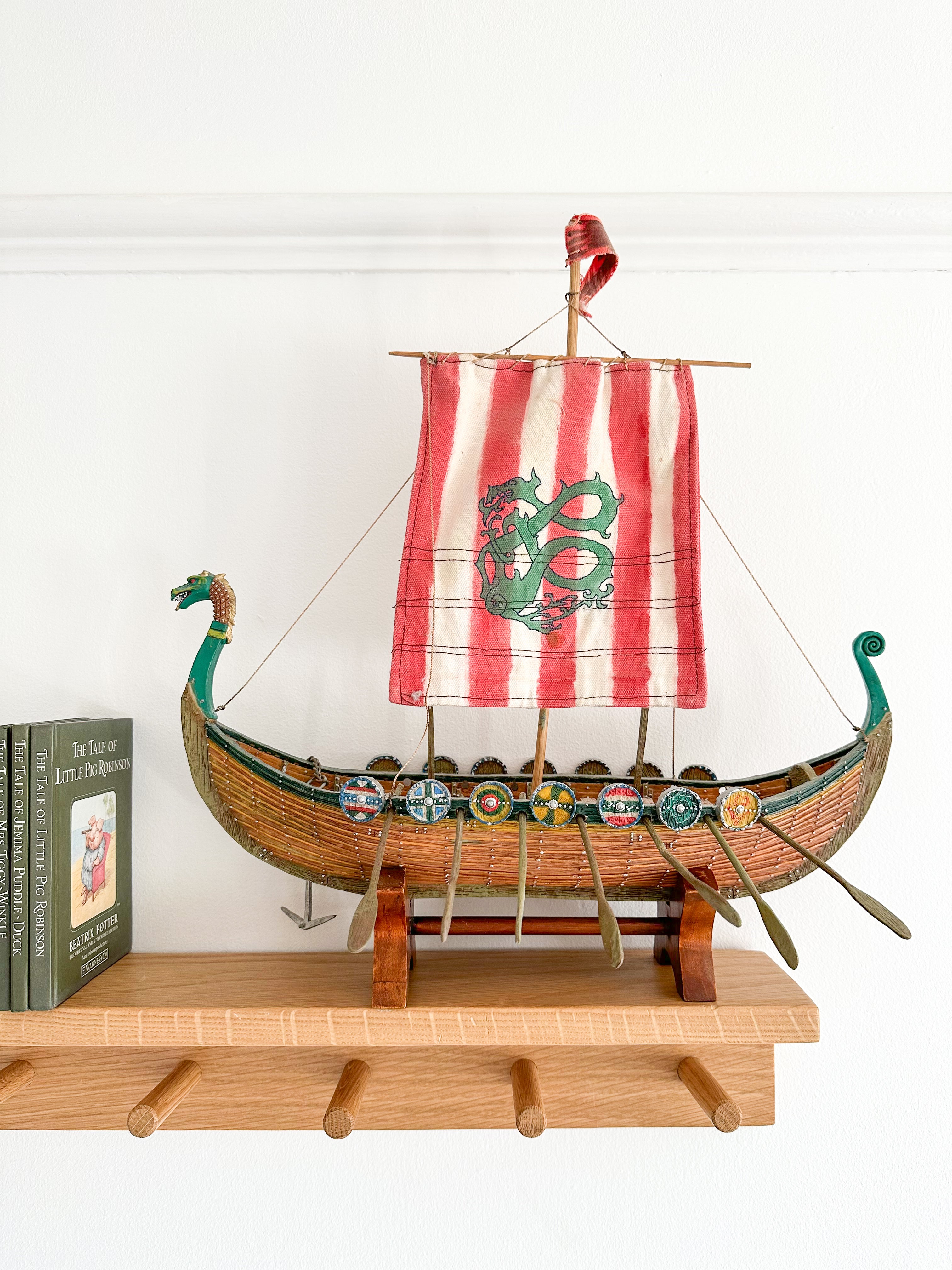 Vintage model Viking ship - Moppet