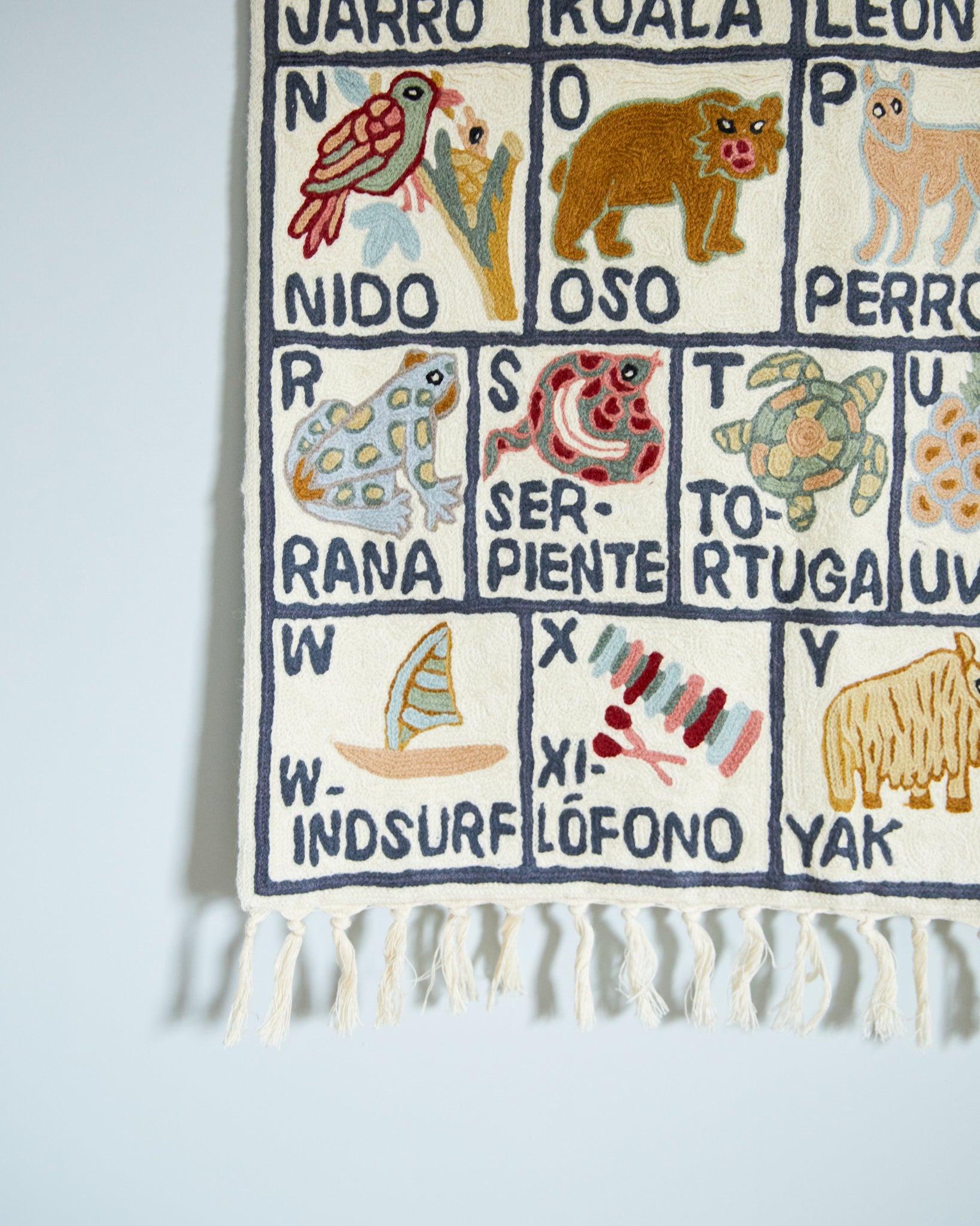 Spanish alphabet tapestry (l'alfabeto o abecedario español), Sumbal