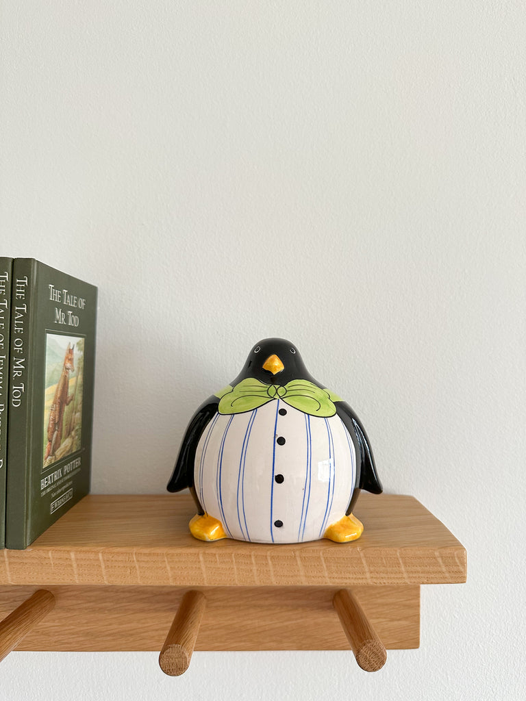 Vintage ceramic penguin piggy bank or money box - Moppet