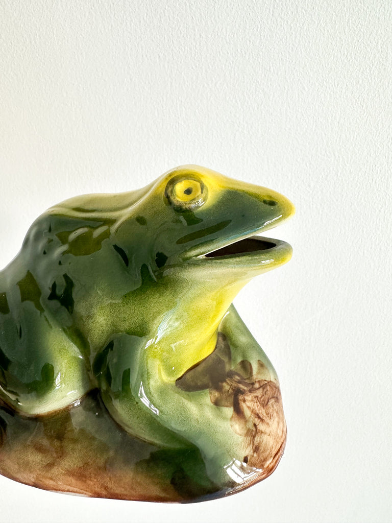 Vintage ceramic frog piggy bank or money box - Moppet
